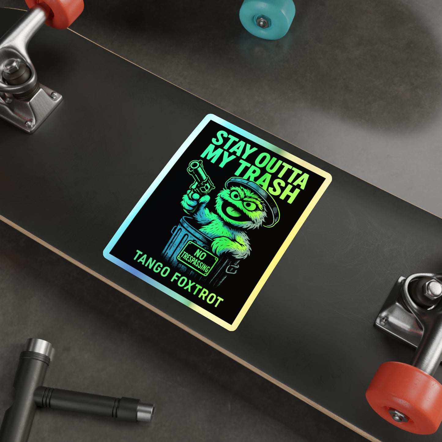 Trash Day Holographic Die-Cut Stickers