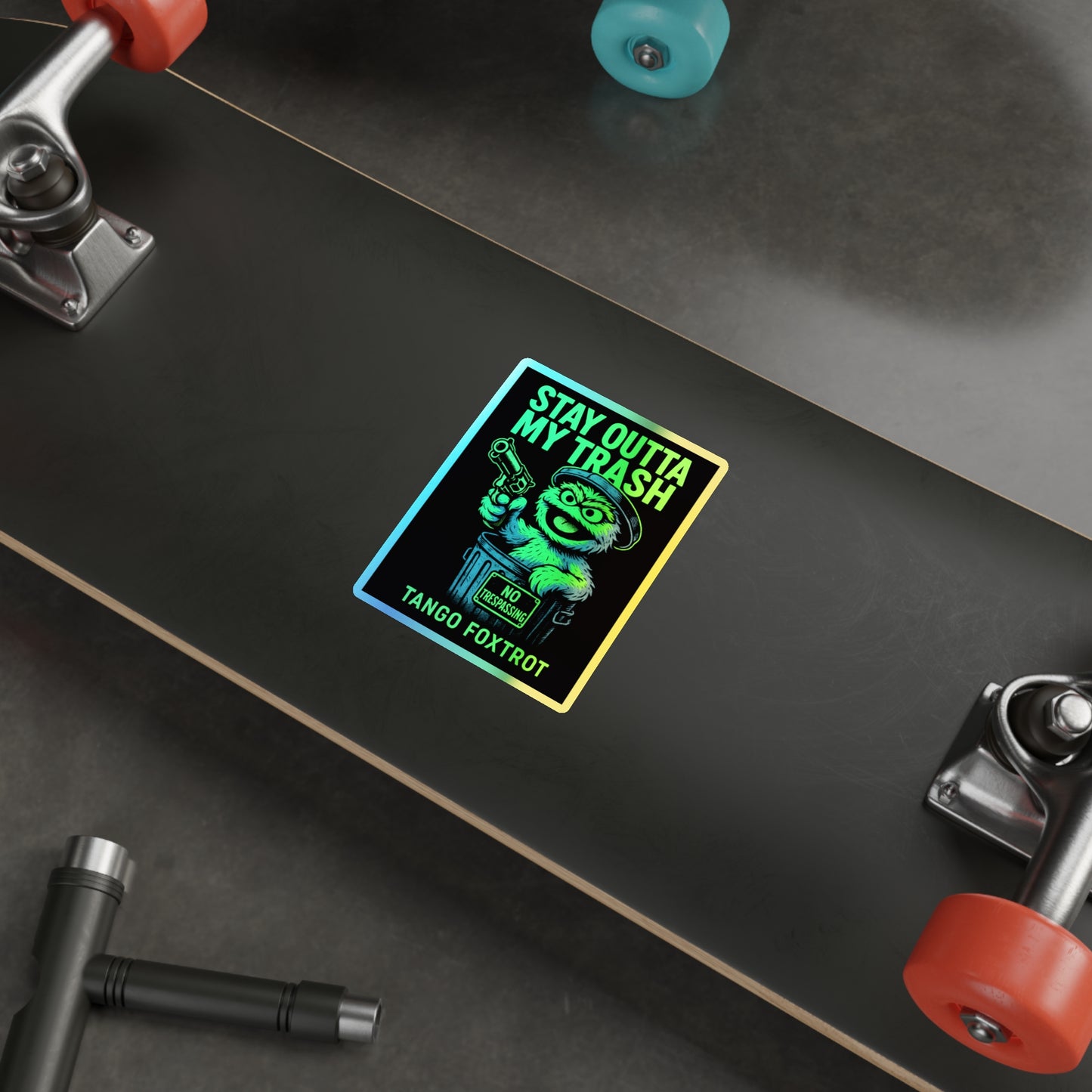 Trash Day Holographic Die-Cut Stickers