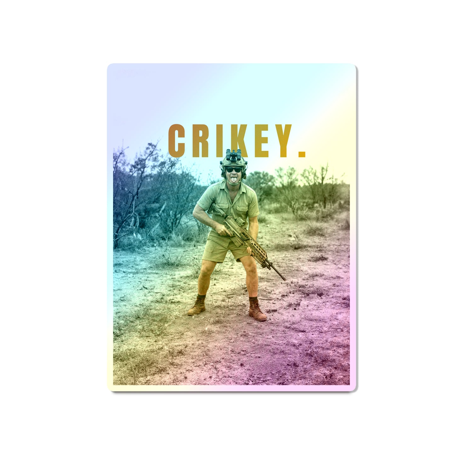 Crikey Holographic Die-Cut Stickers