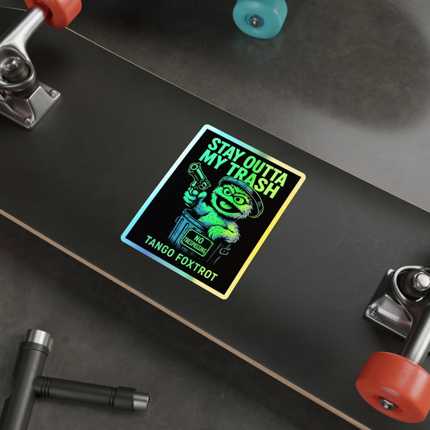 Trash Day Holographic Die-Cut Stickers
