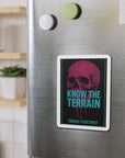 Know The Terrain Die-Cut Magnet