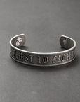 First To Fight - Marines - Stainless Steel Cuff Braclet