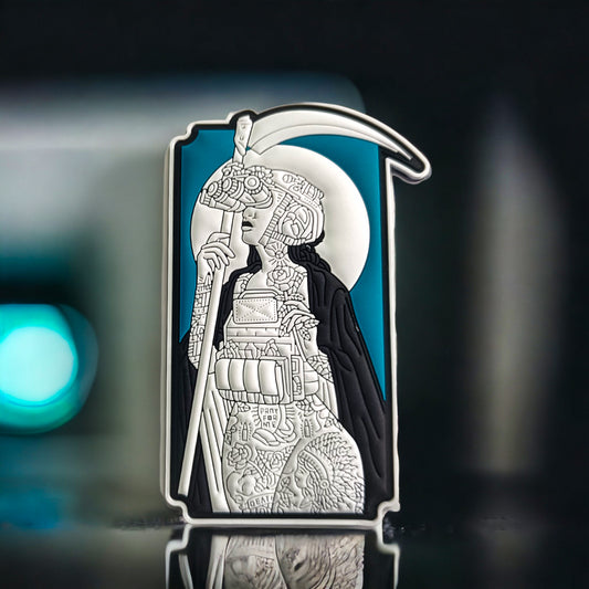 GITD Lady Reaper - 4" x 3" PVC Velcro Morale Patch - Tango Foxtrot Official