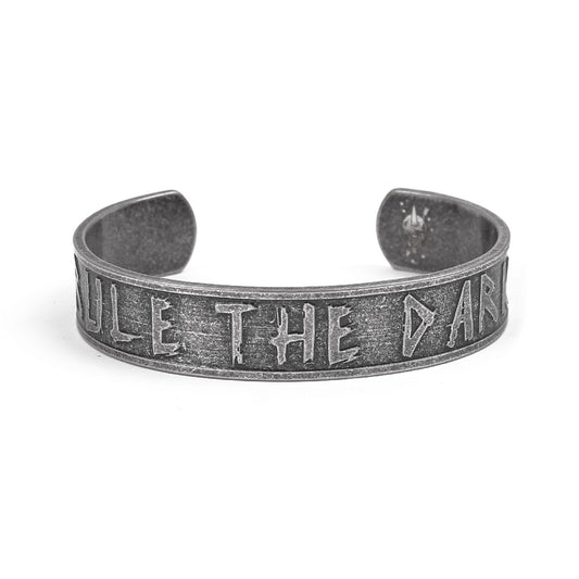 Rule The Dark - Stainless Steel Cuff Bracelet