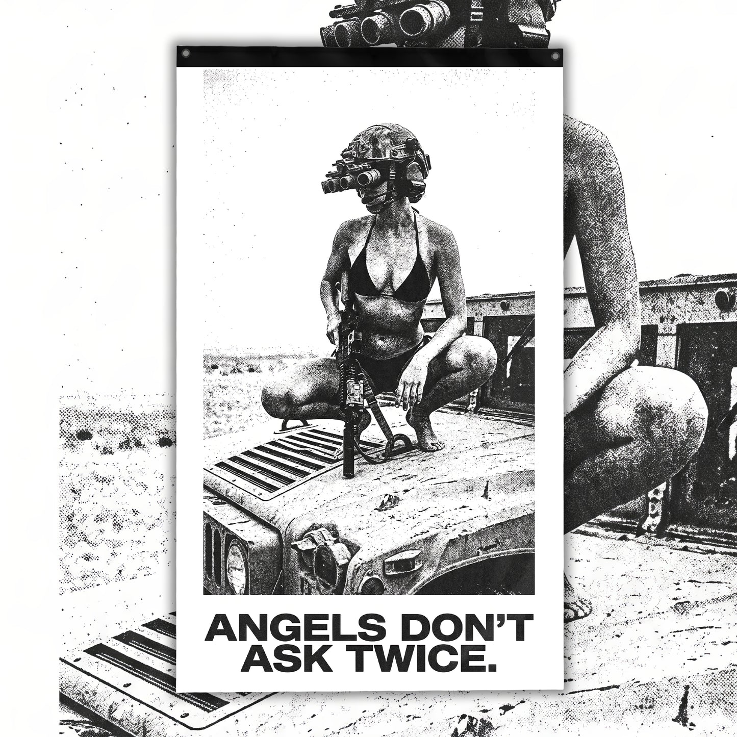 Angels Dont Ask Twice - 3x5 Double Sided Flag
