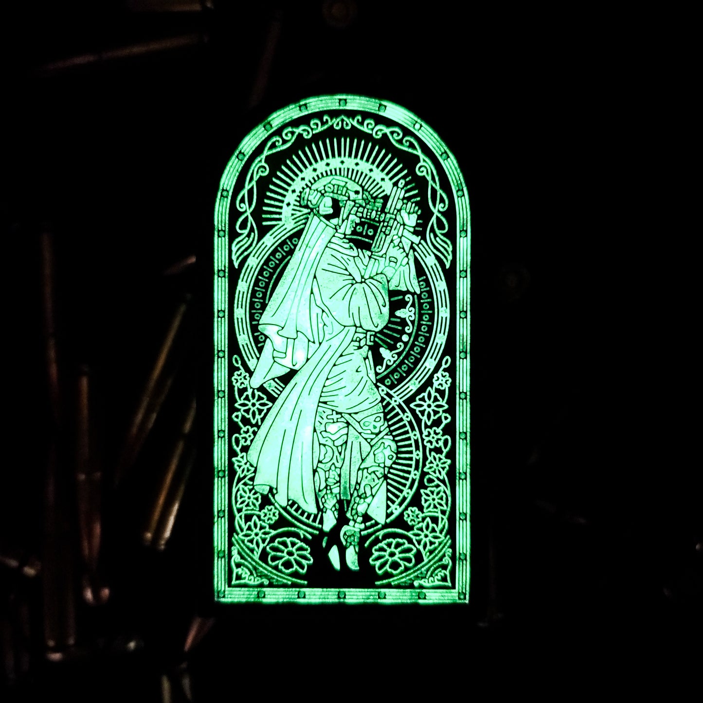 GITD Tactical Nun -  4" x 3" PVC Velcro Morale Patch - Tango Foxtrot Official