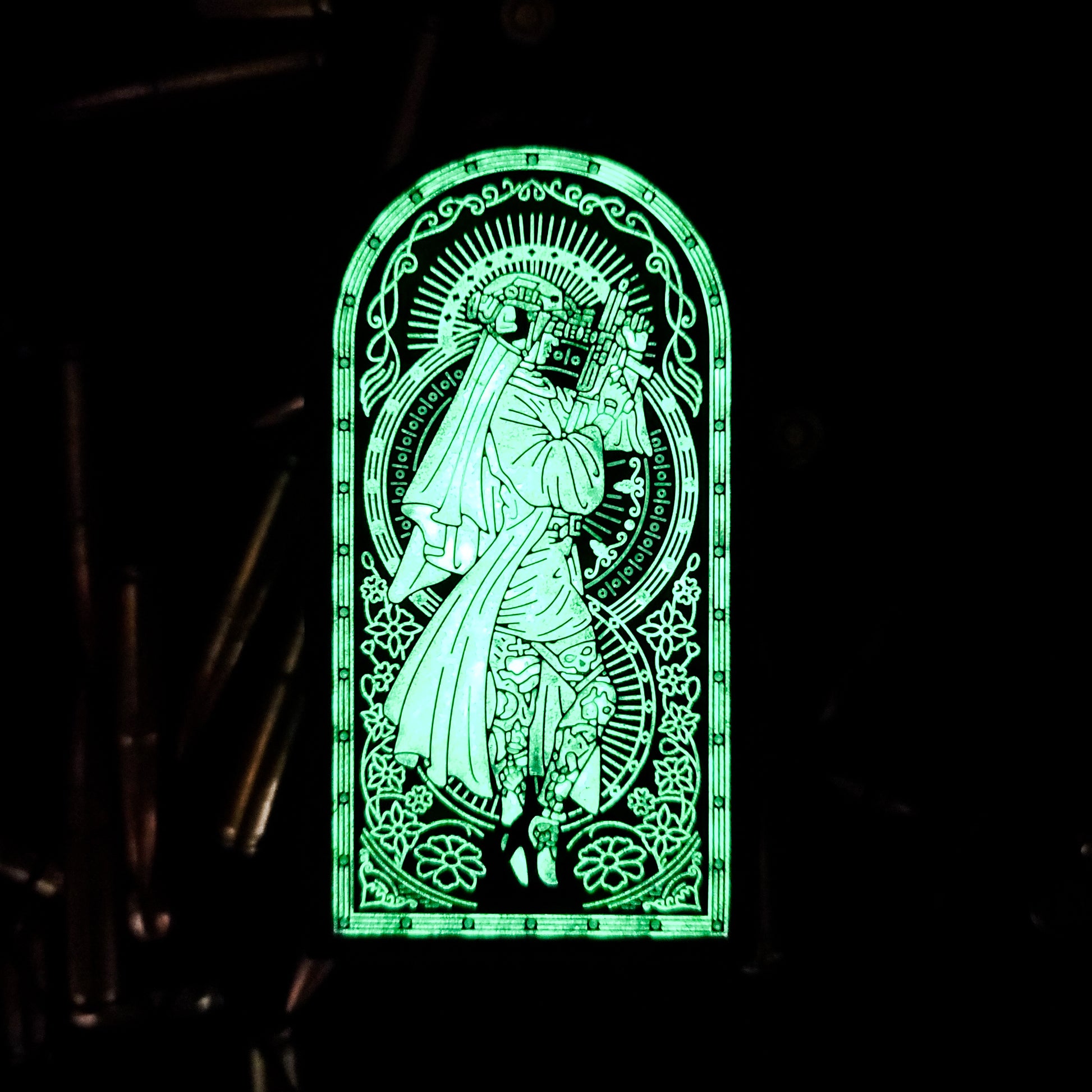 GITD Tactical Nun -  4" x 3" PVC Velcro Morale Patch - Tango Foxtrot Official