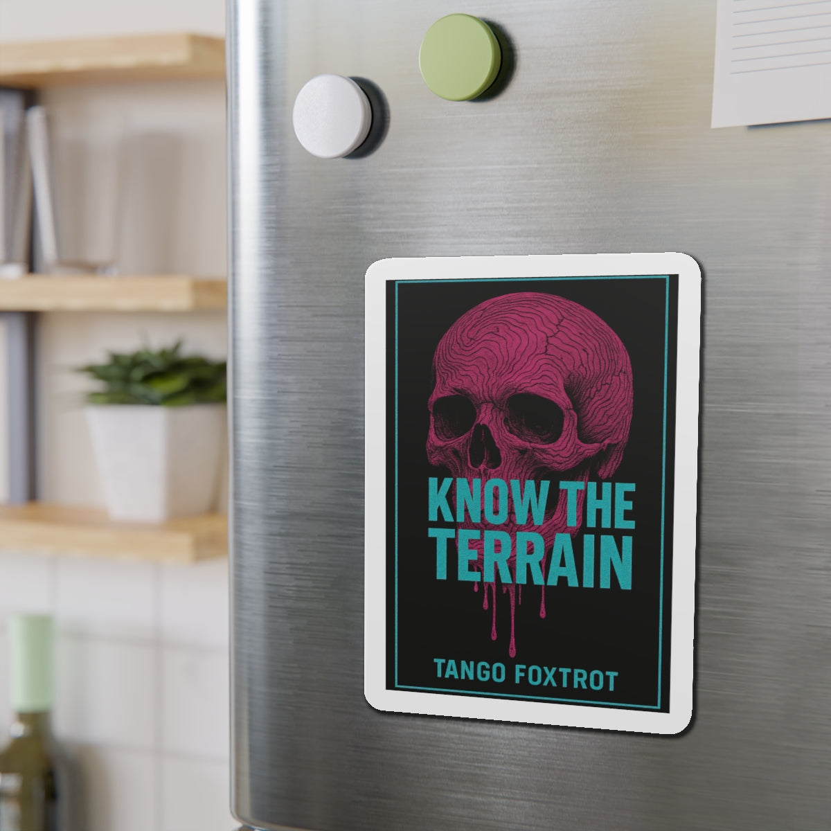 Know The Terrain Die-Cut Magnet