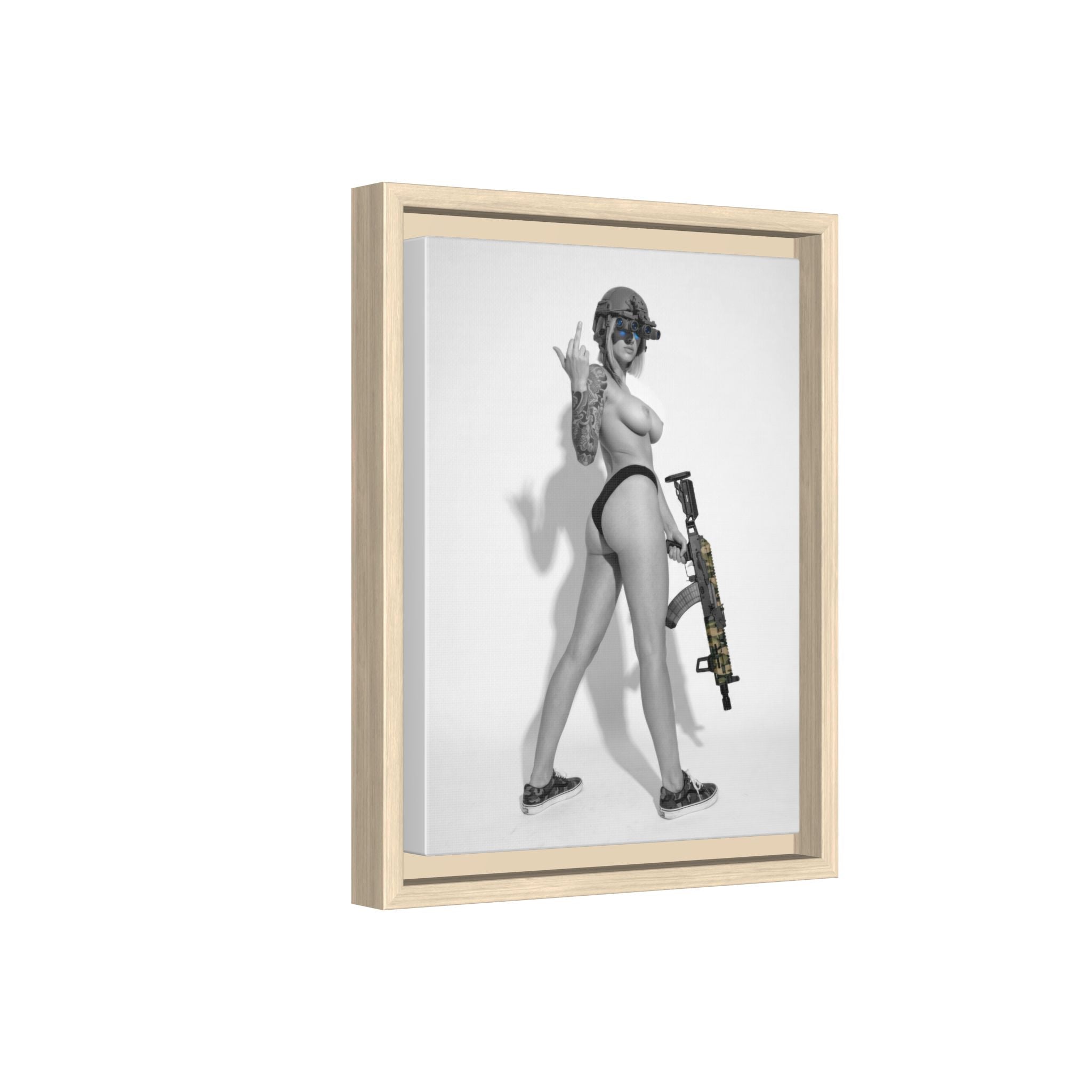 Shotty Vol. 1 Multi-Color Framed Matte Canvas Art Print