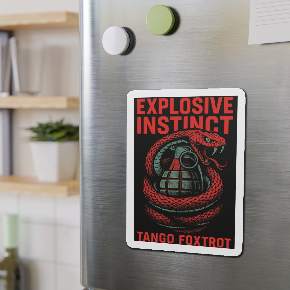 Explosive Instinct Die-Cut Magnet