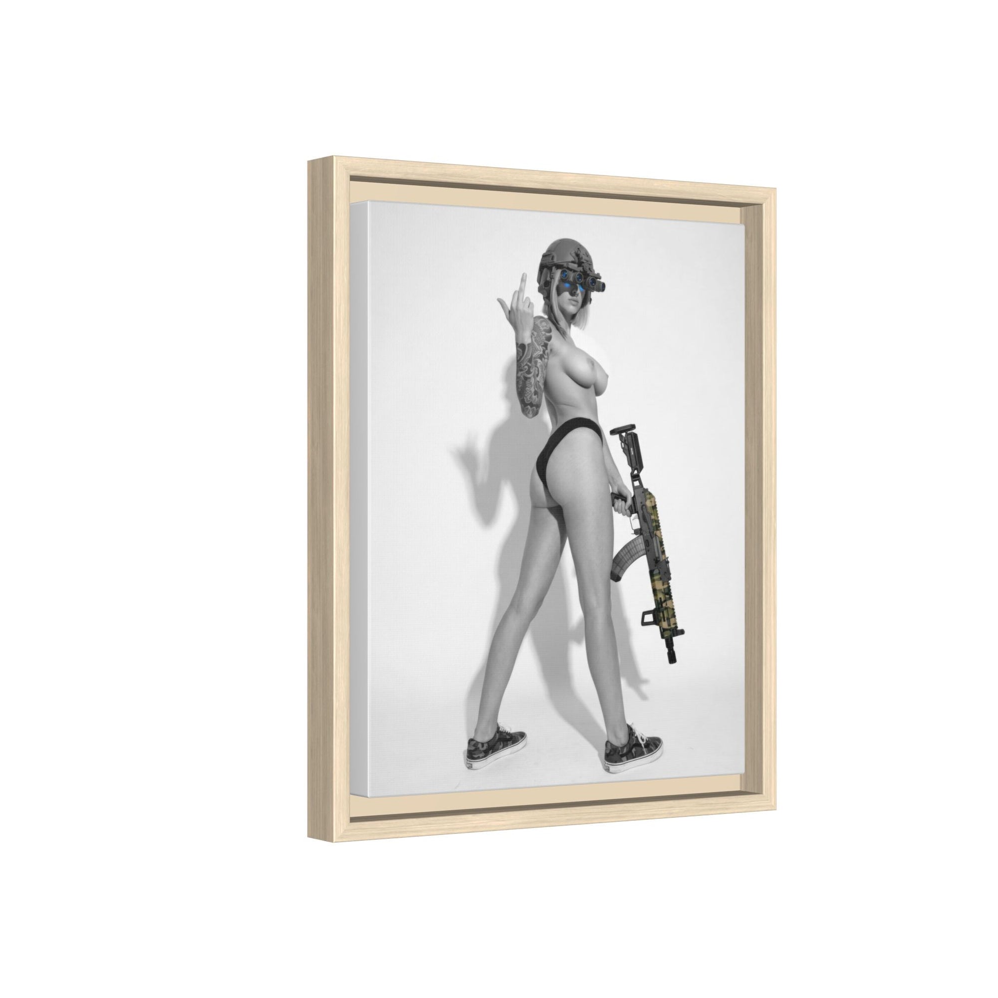 Shotty Vol. 1 Multi-Color Framed Matte Canvas Art Print