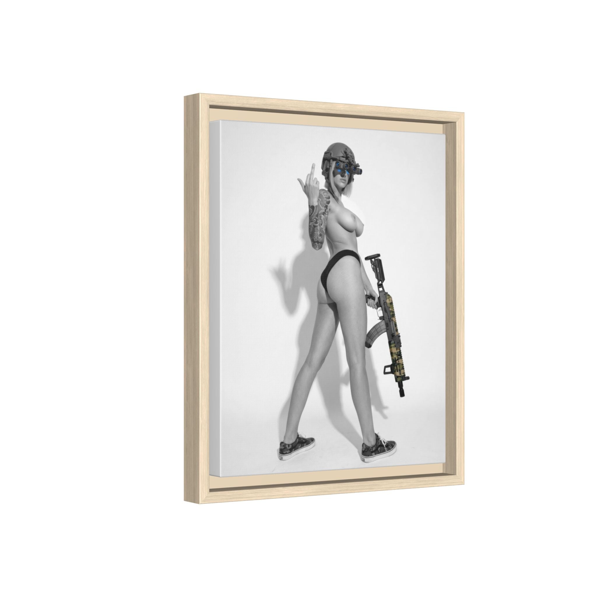Shotty Vol. 1 Multi-Color Framed Matte Canvas Art Print