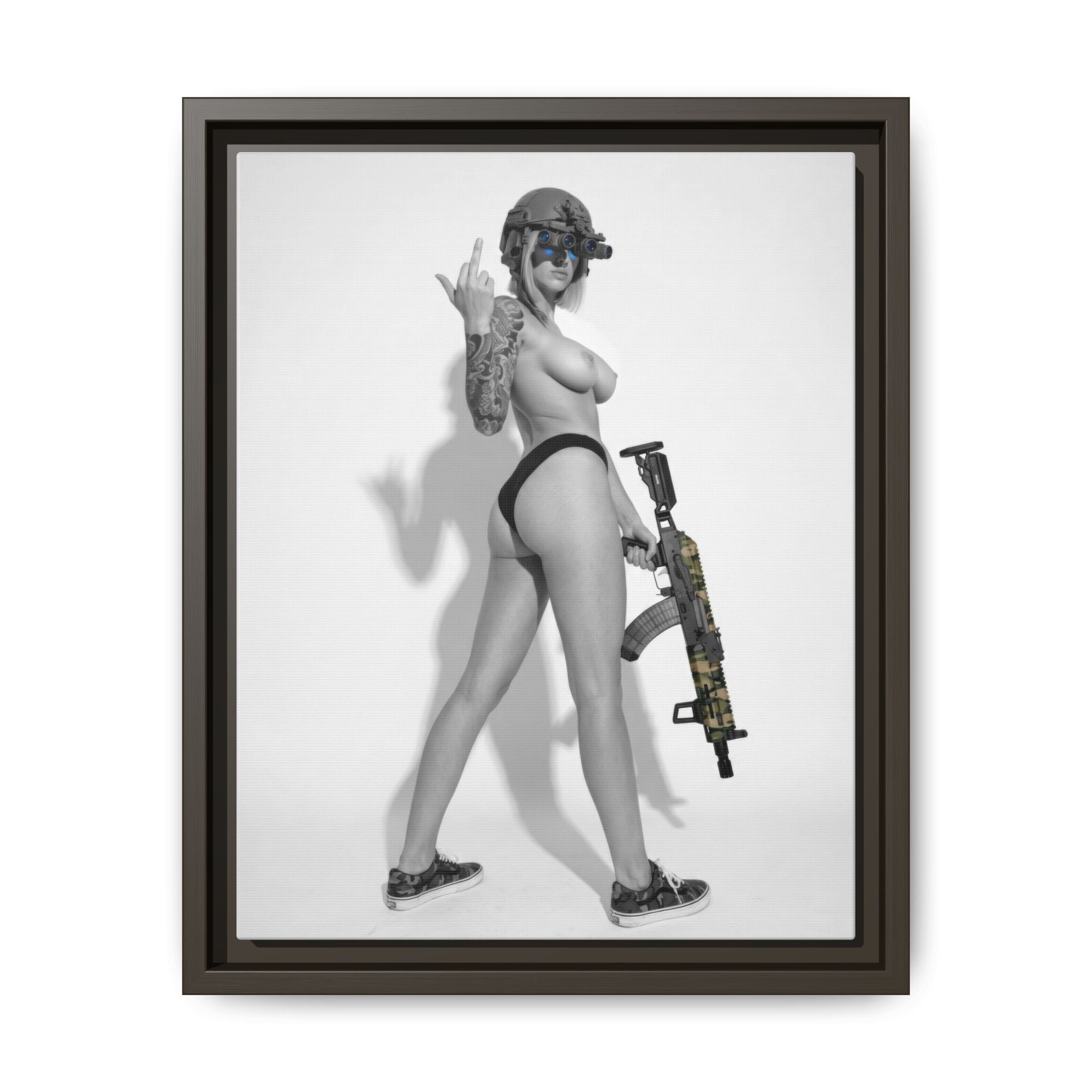 Shotty Vol. 1 Multi-Color Framed Matte Canvas Art Print