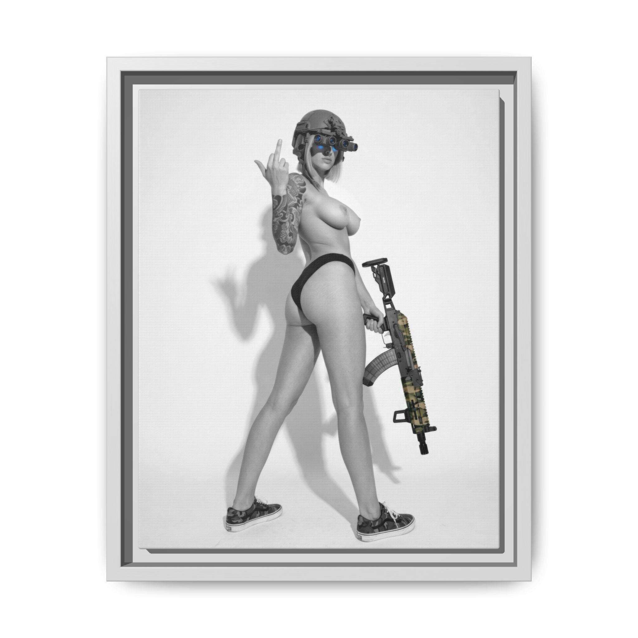 Shotty Vol. 1 Multi-Color Framed Matte Canvas Art Print