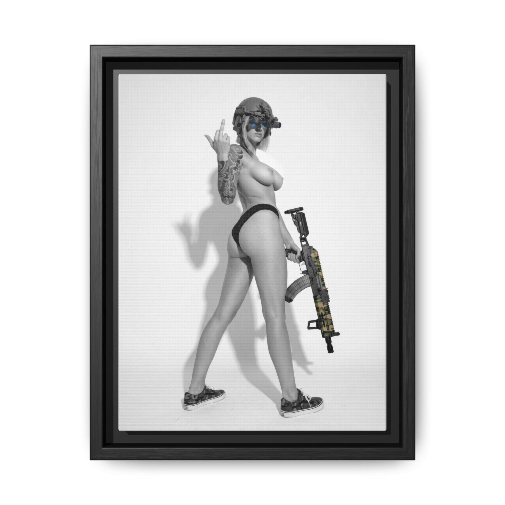 Shotty Vol. 1 Multi-Color Framed Matte Canvas Art Print