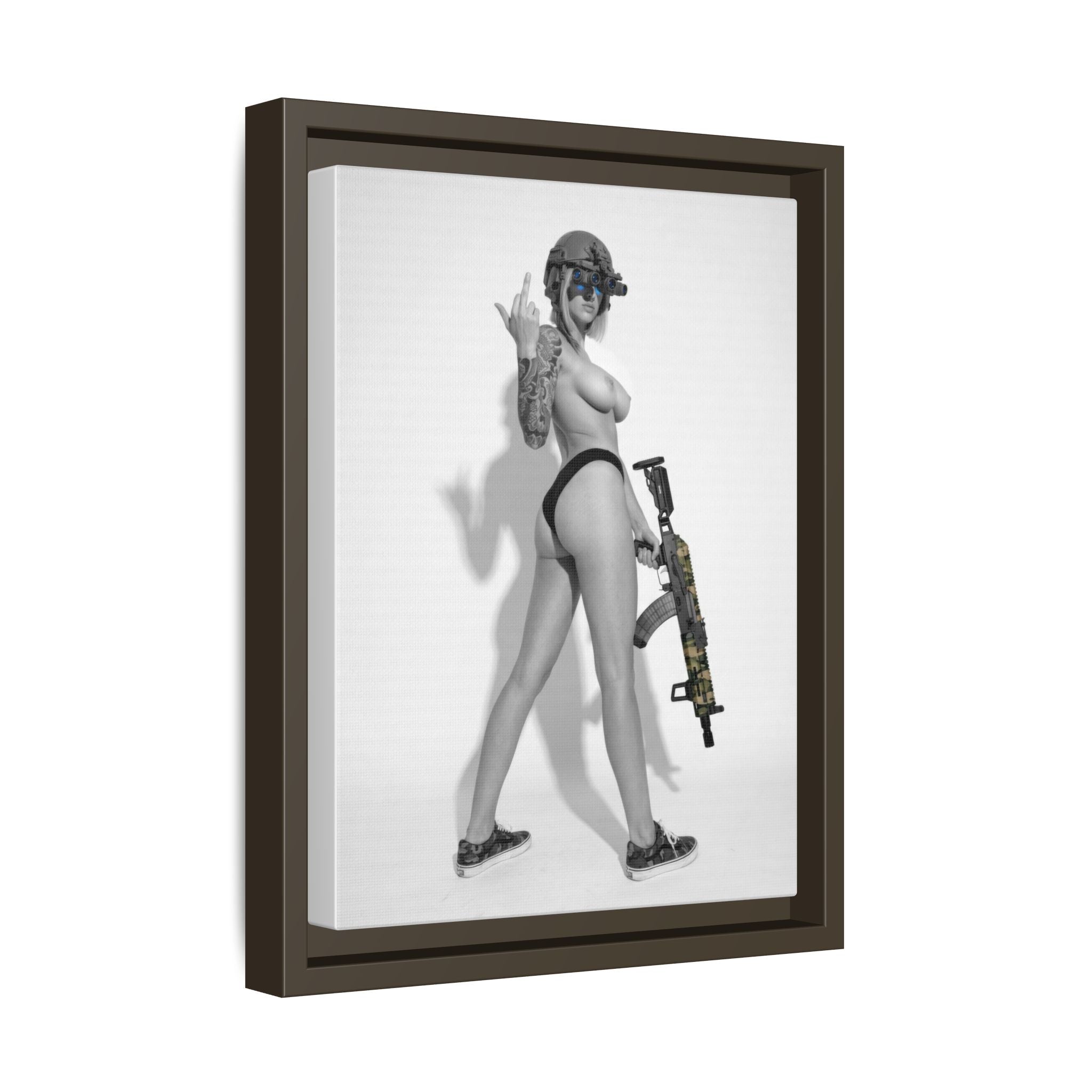 Shotty Vol. 1 Multi-Color Framed Matte Canvas Art Print