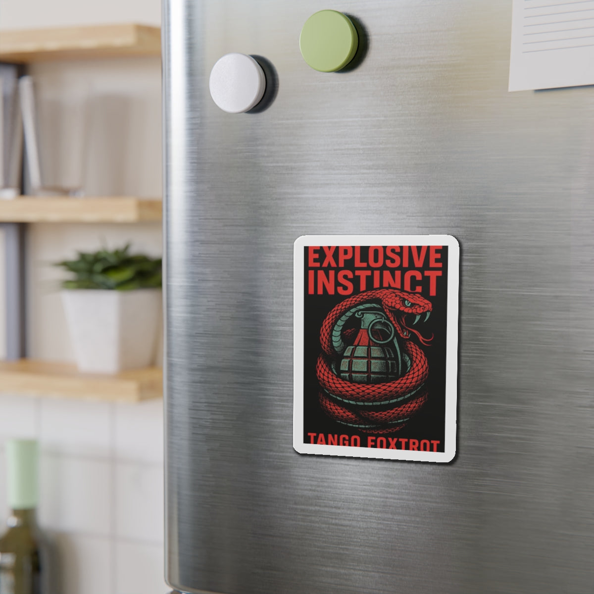Explosive Instinct Die-Cut Magnet