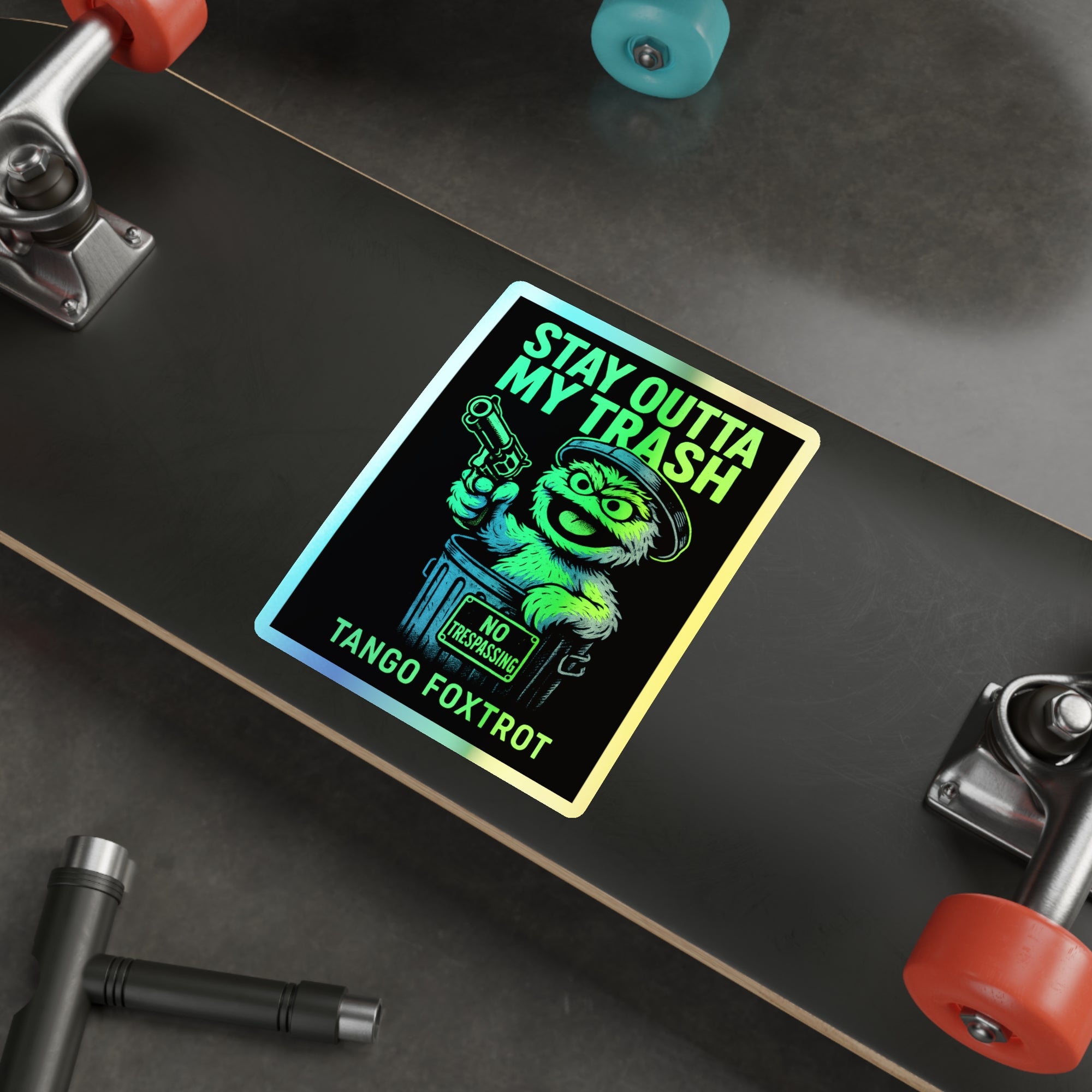 Trash Day Holographic Die-Cut Stickers