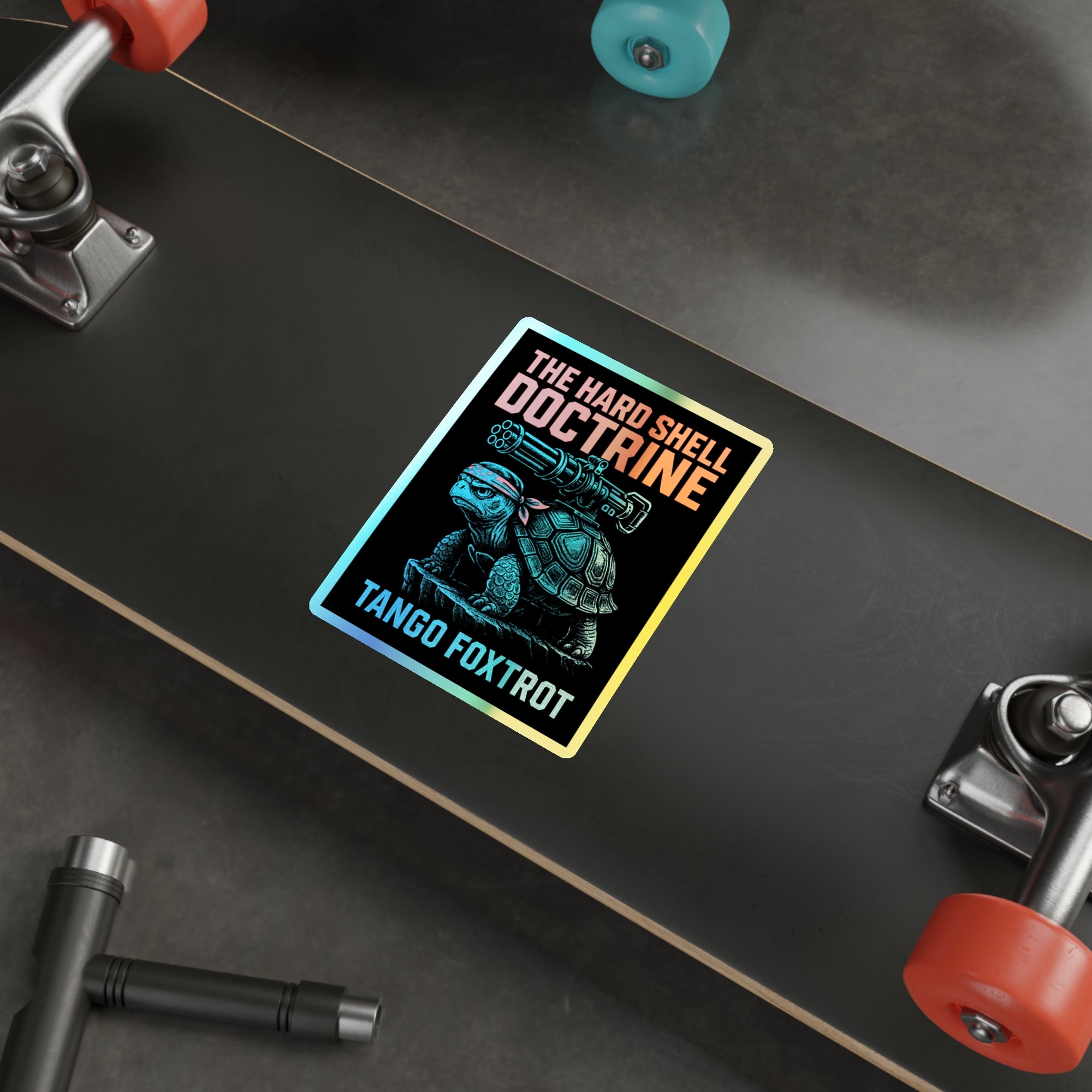 Hard Shell Doctrine Holographic Die-Cut Stickers