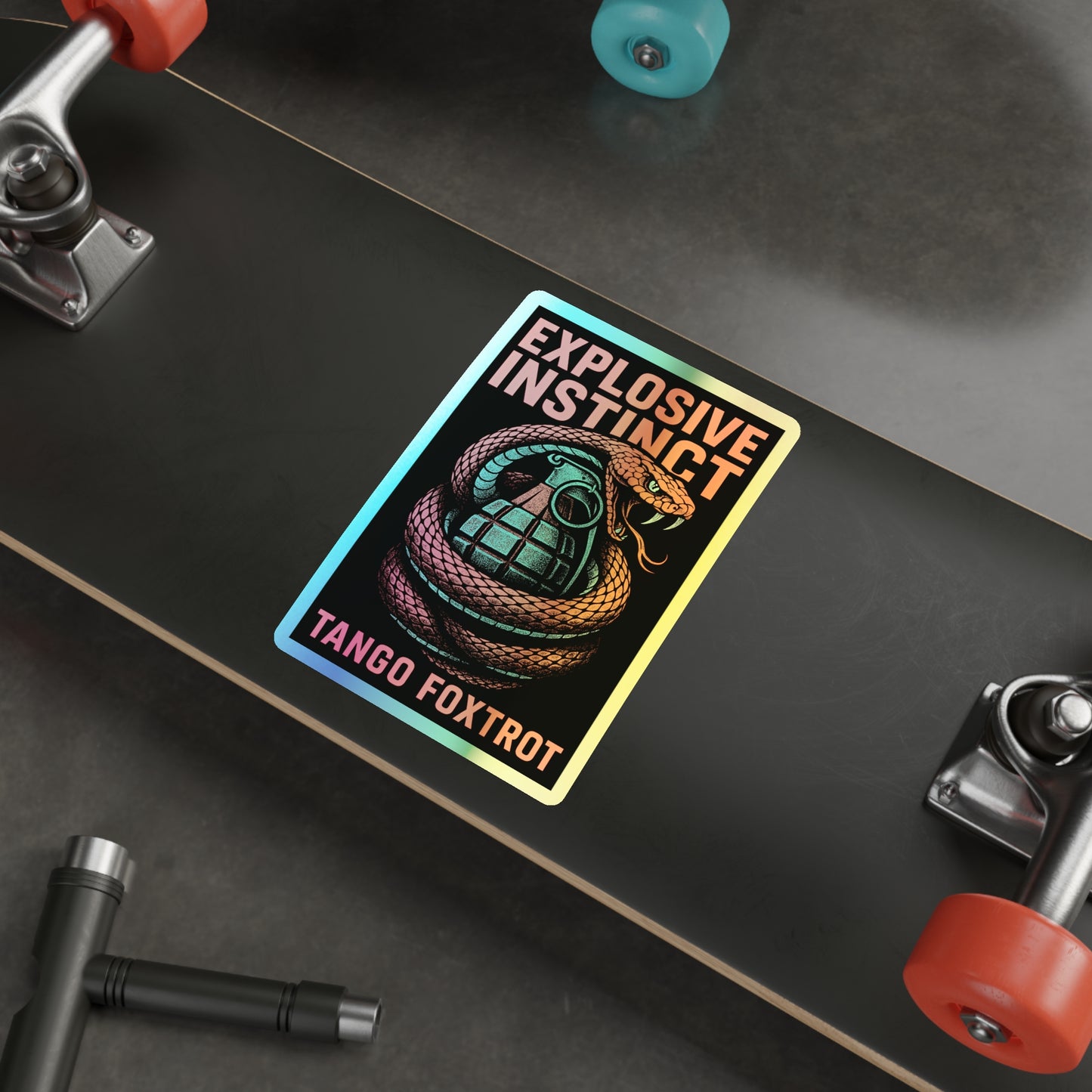 Explosive Instinct  Holographic Die-Cut Stickers