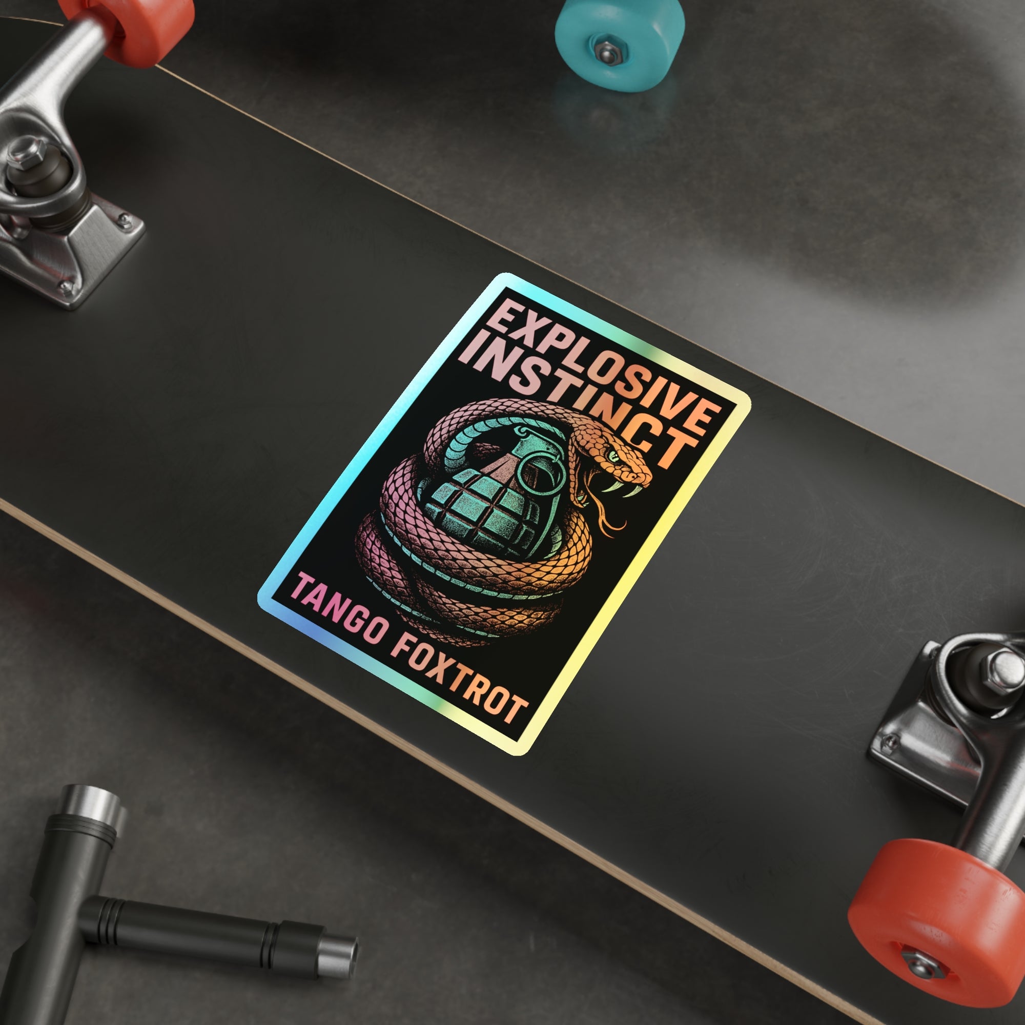 Explosive Instinct  Holographic Die-Cut Stickers