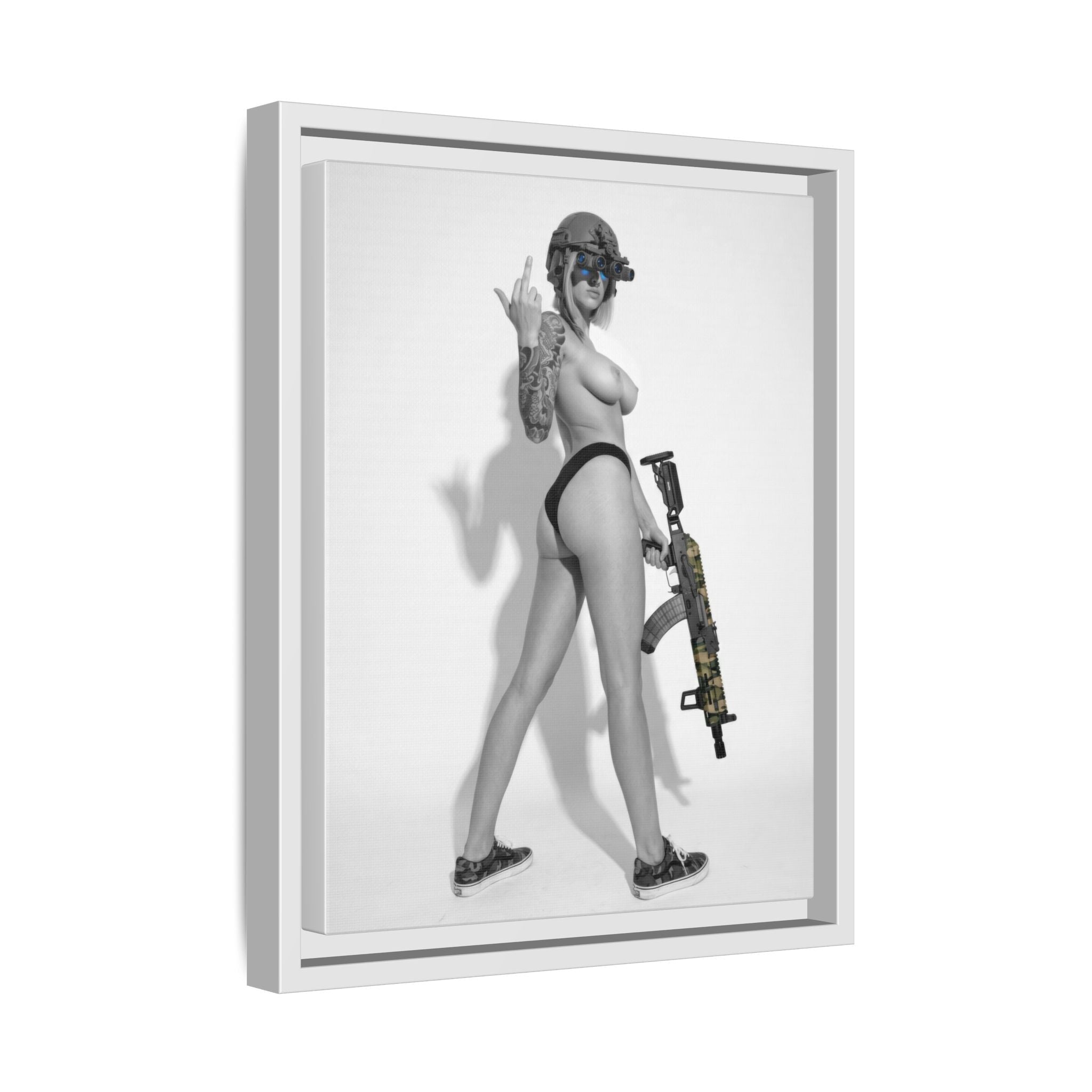 Shotty Vol. 1 Multi-Color Framed Matte Canvas Art Print