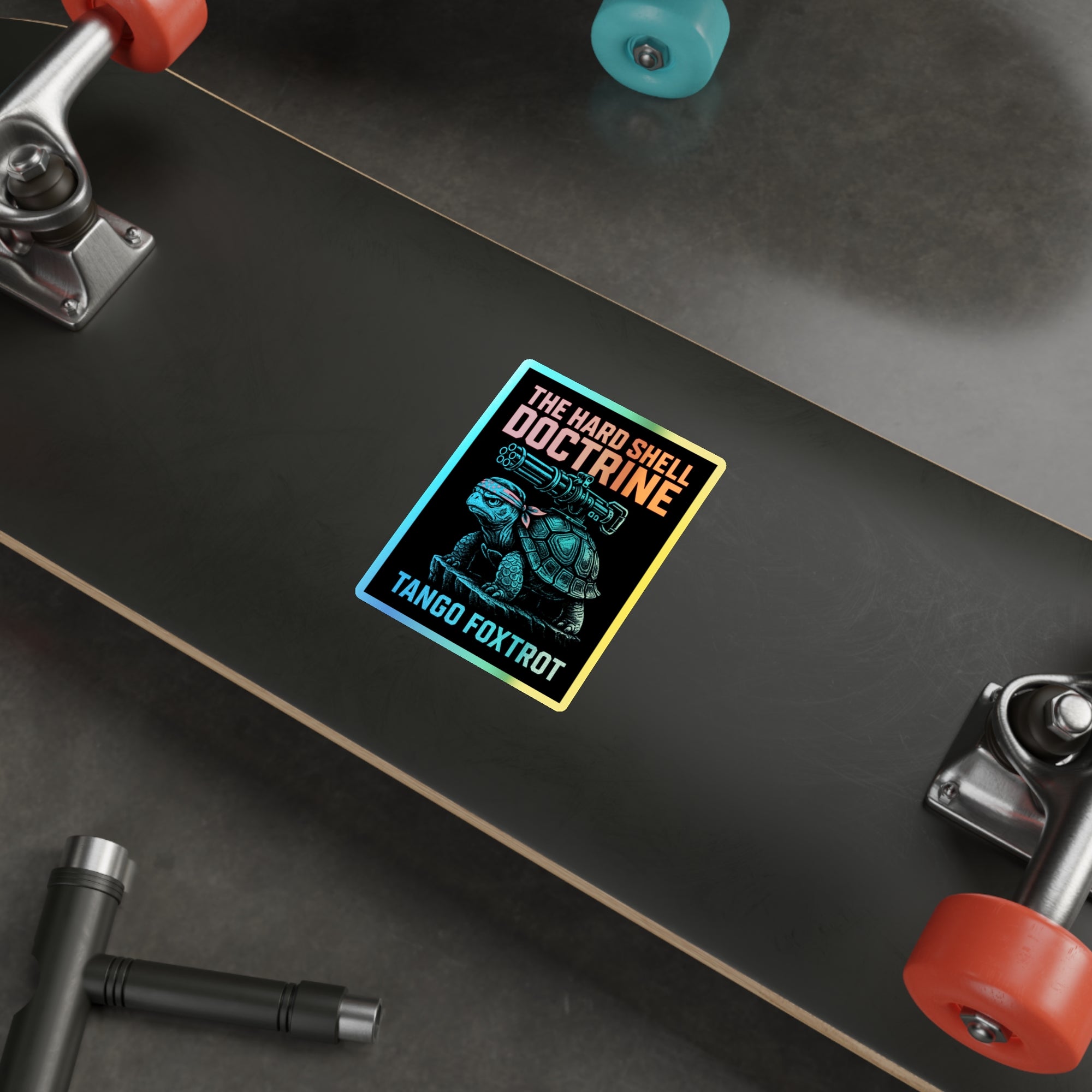 Hard Shell Doctrine Holographic Die-Cut Stickers