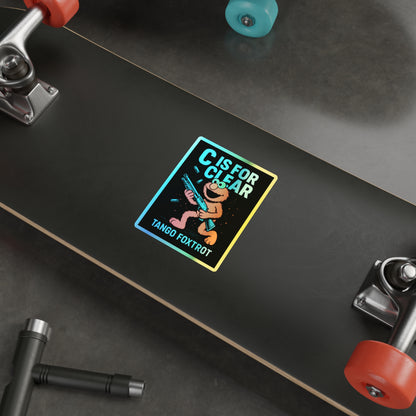 Letter Of The Day Holographic Die-Cut Stickers