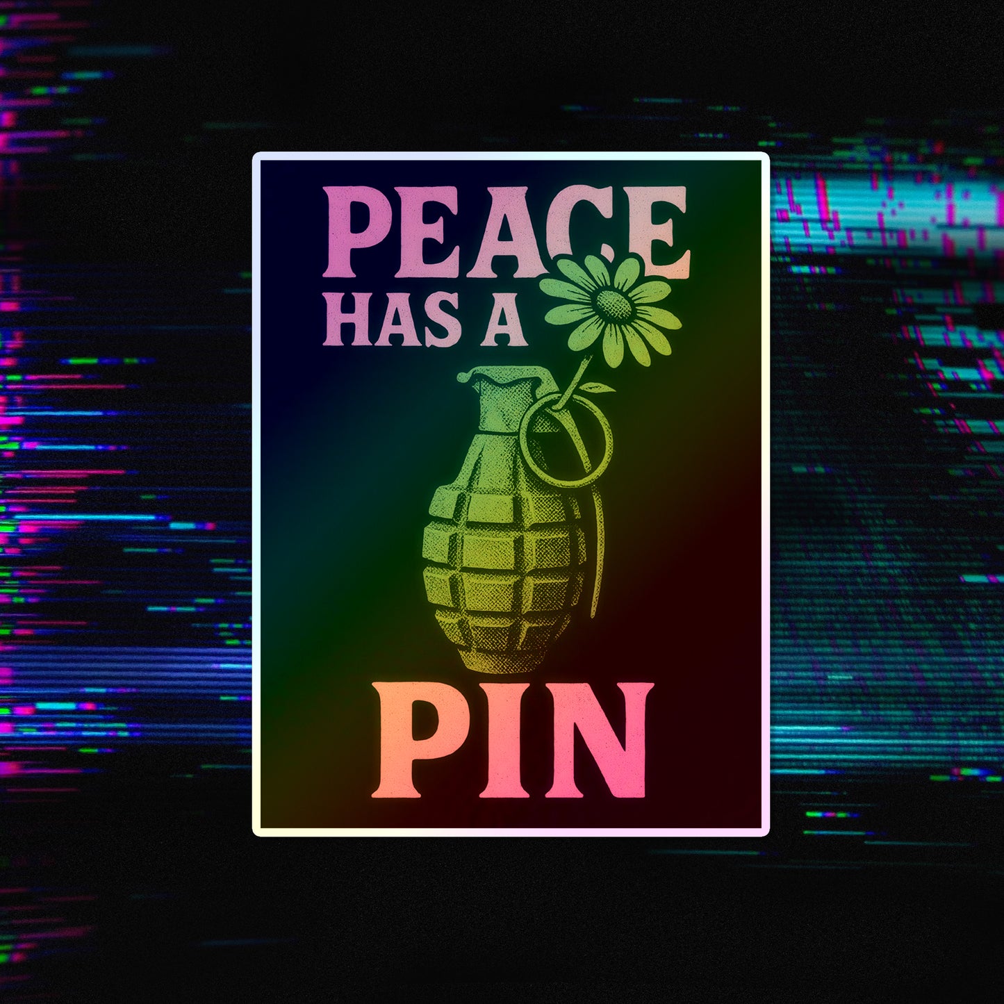 Peace Holographic Die-Cut Stickers