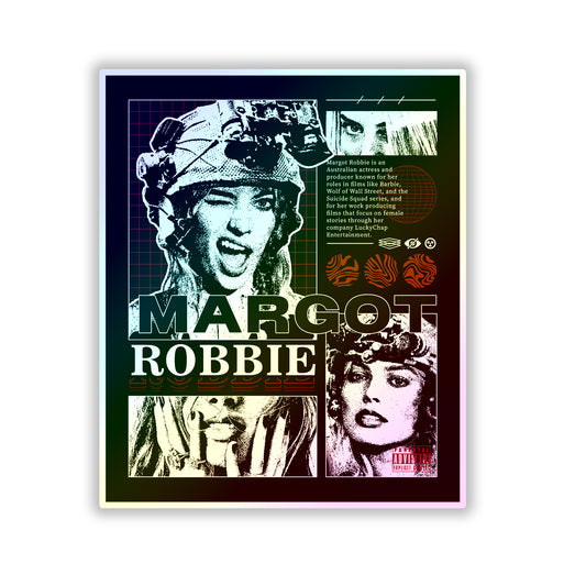 Margot Robbie Holographic Die-Cut Stickers