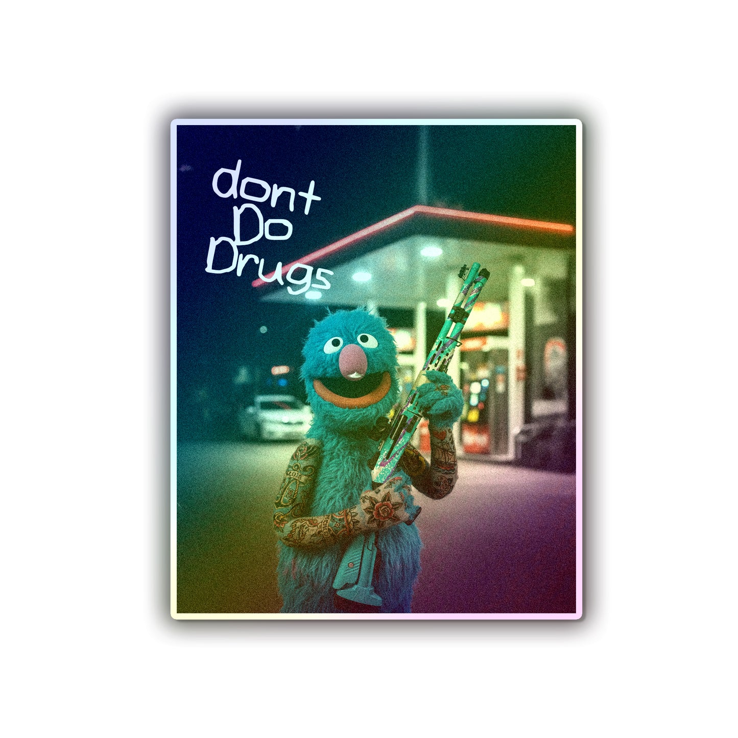 Clean Streets, Clean Choice Holographic Die-Cut Stickers