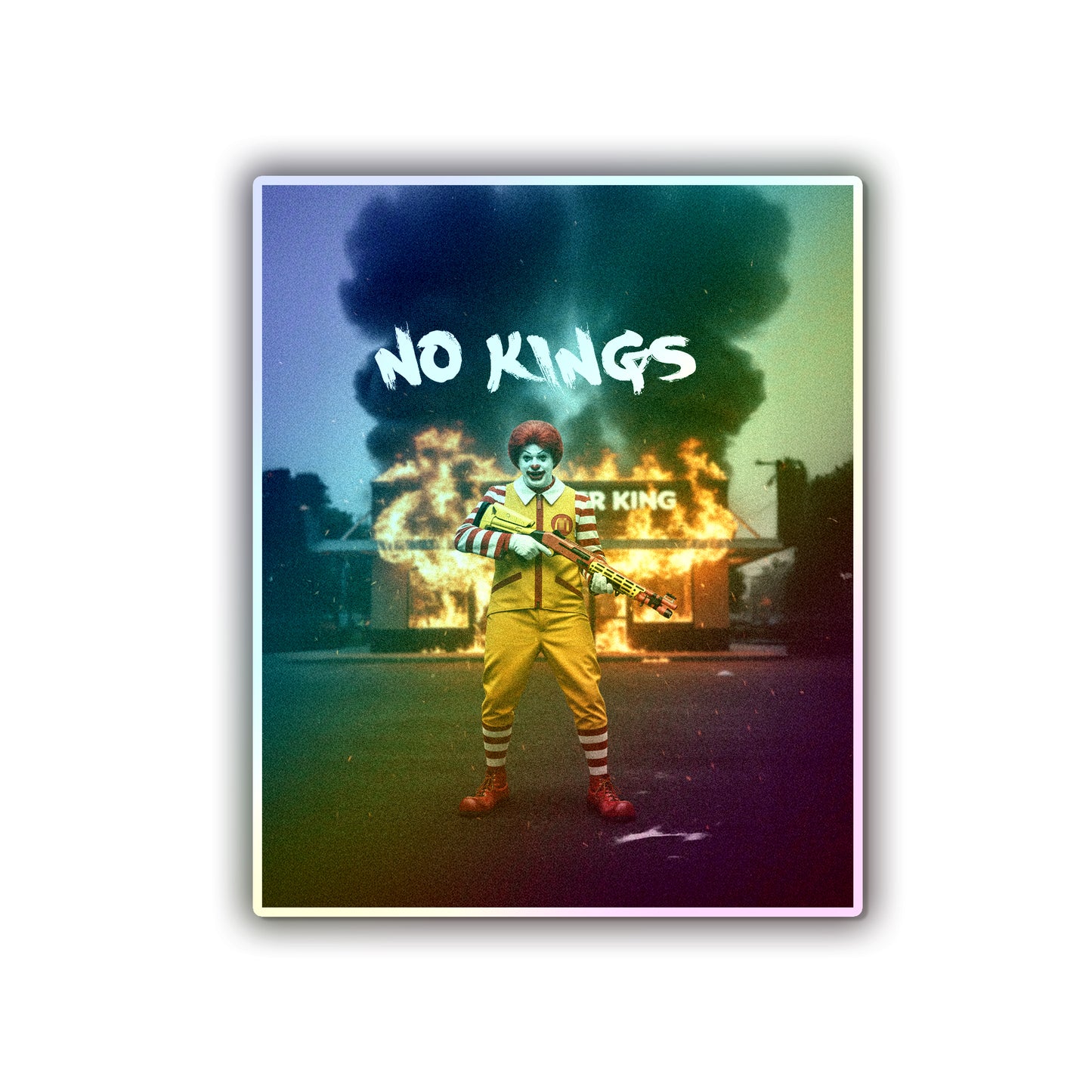 No Kings Holographic Die-Cut Stickers