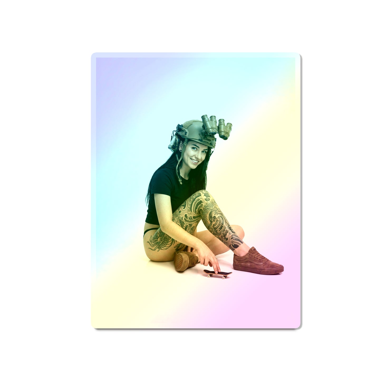 Kick Push Holographic Die-Cut Stickers