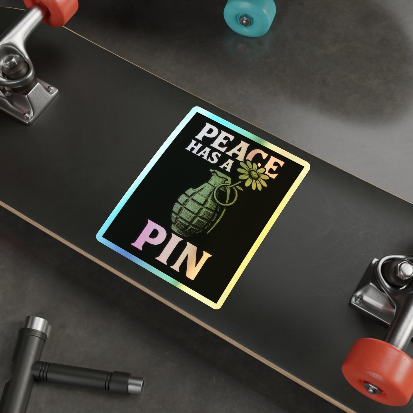 Peace Holographic Die-Cut Stickers