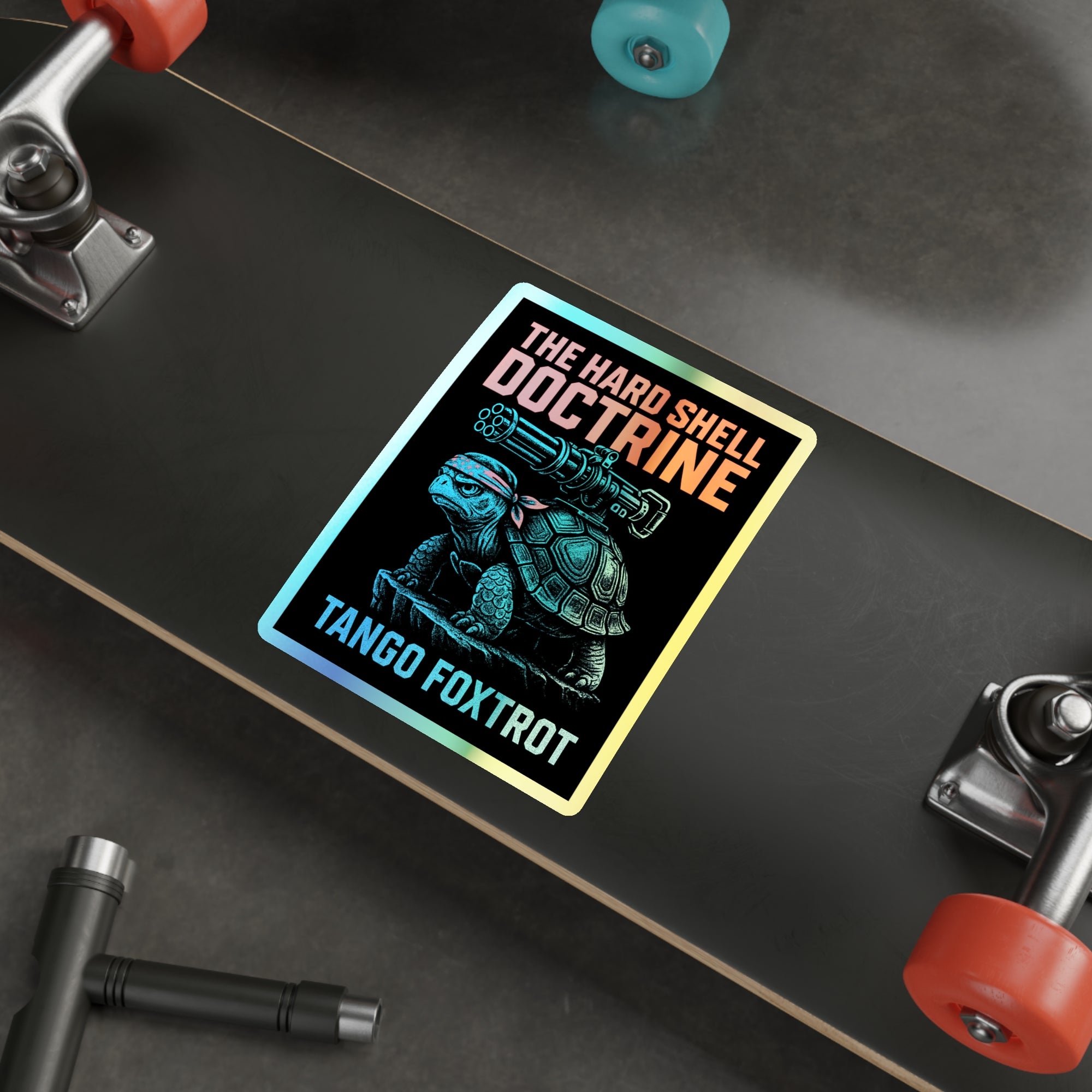 Hard Shell Doctrine Holographic Die-Cut Stickers