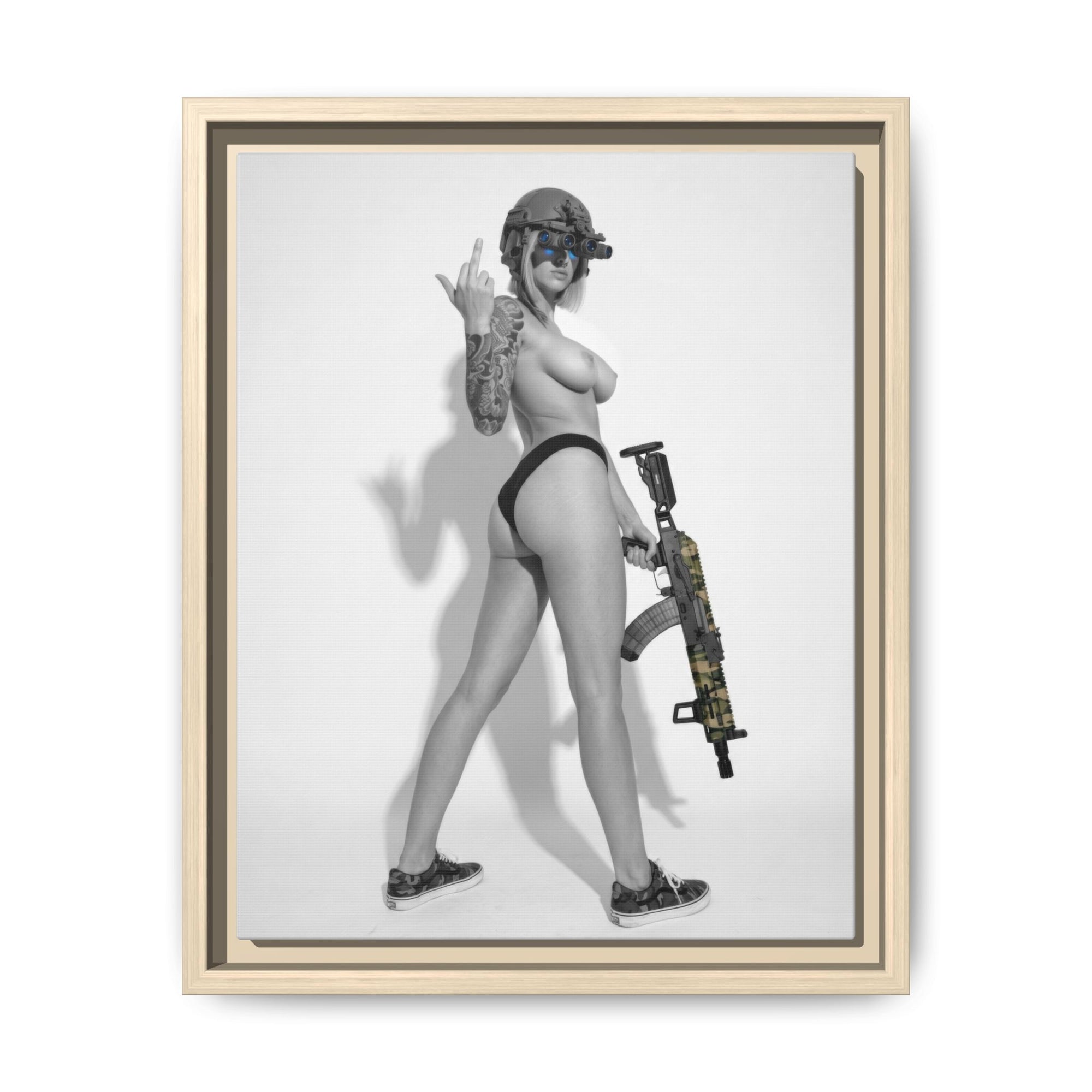 Shotty Vol. 1 Multi-Color Framed Matte Canvas Art Print