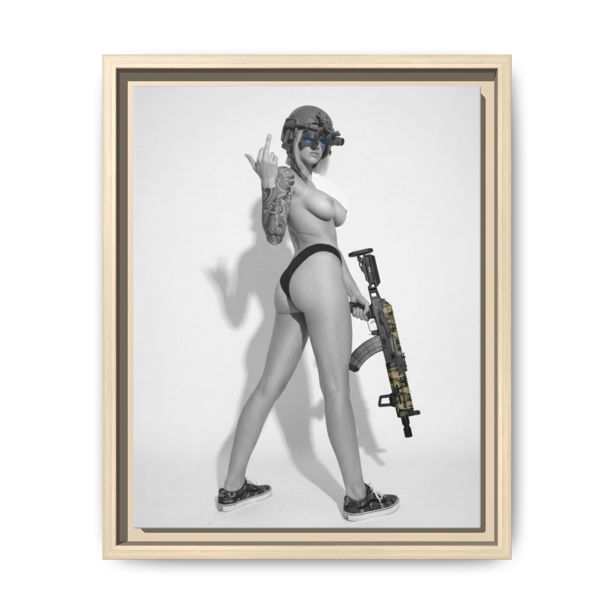 Shotty Vol. 1 Multi-Color Framed Matte Canvas Art Print