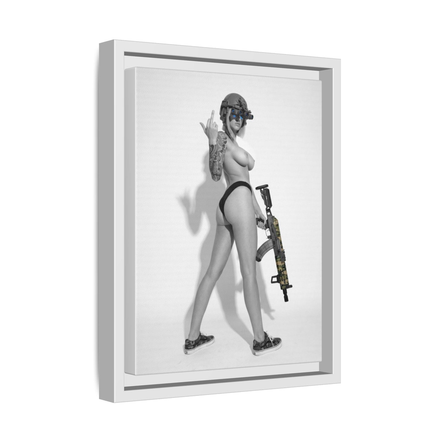 Shotty Vol. 1 Multi-Color Framed Matte Canvas Art Print