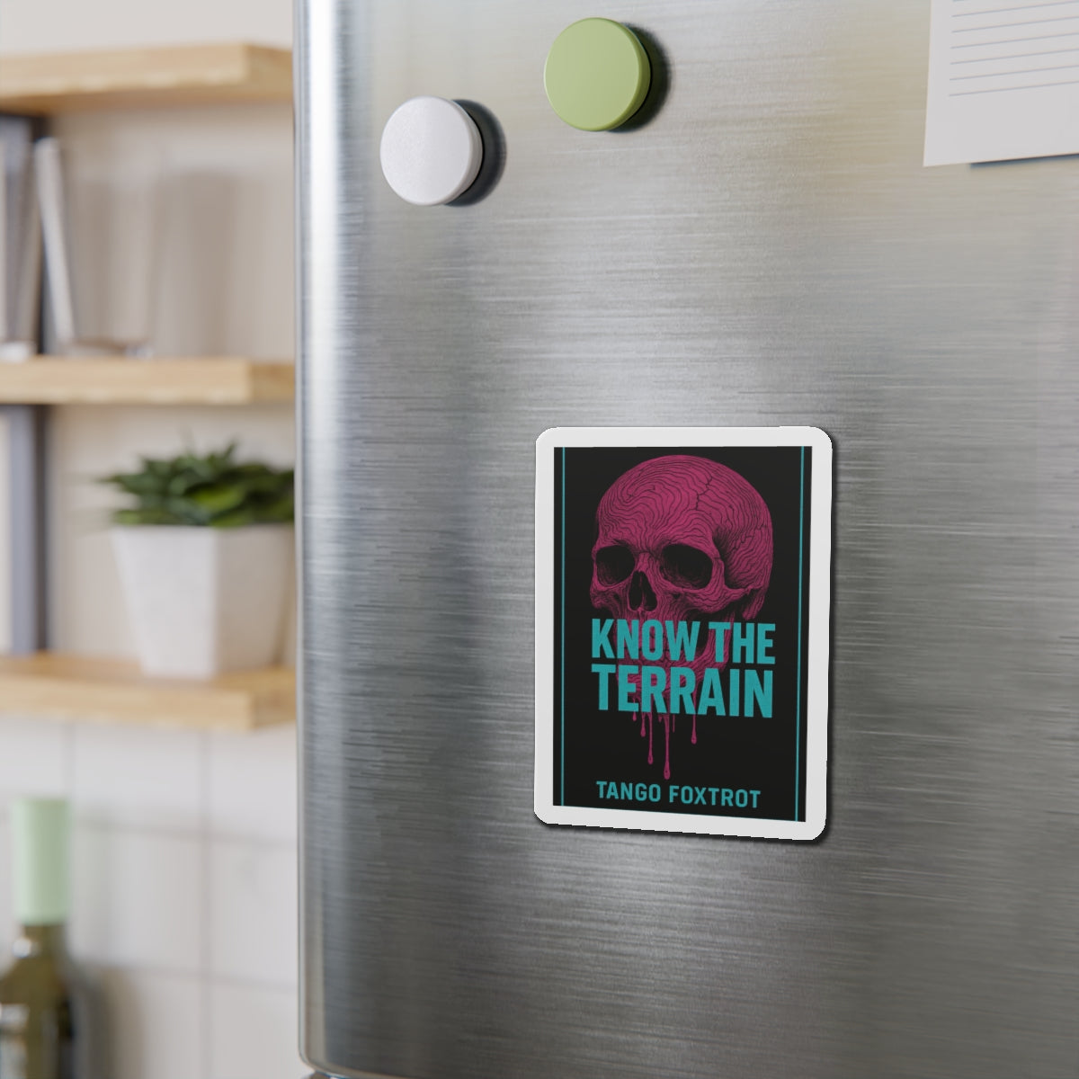 Know The Terrain Die-Cut Magnet