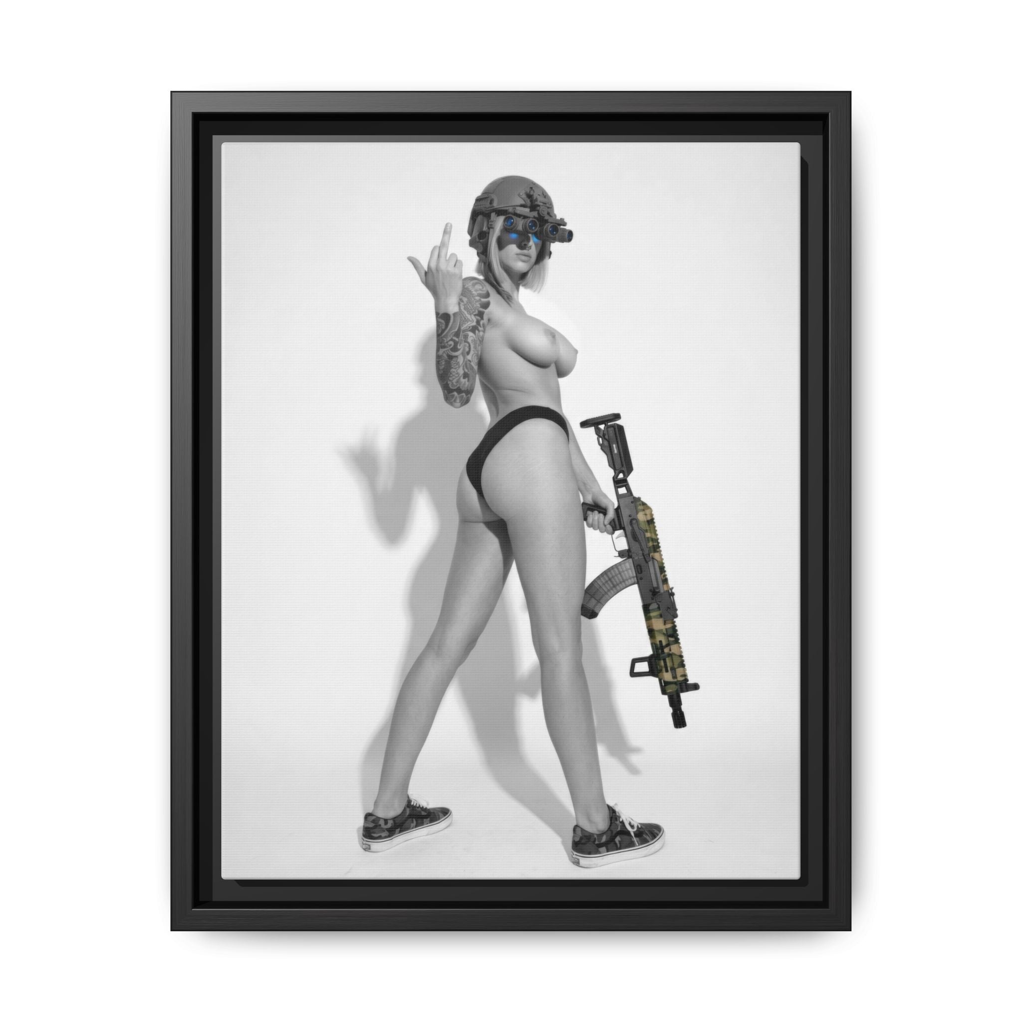 Shotty Vol. 1 Multi-Color Framed Matte Canvas Art Print