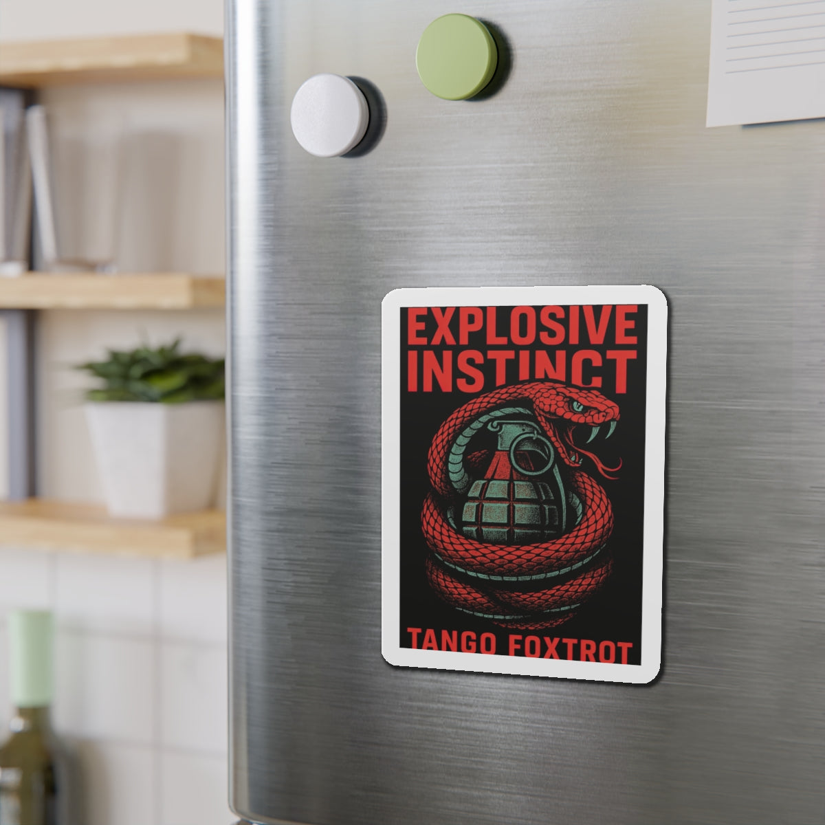 Explosive Instinct Die-Cut Magnet
