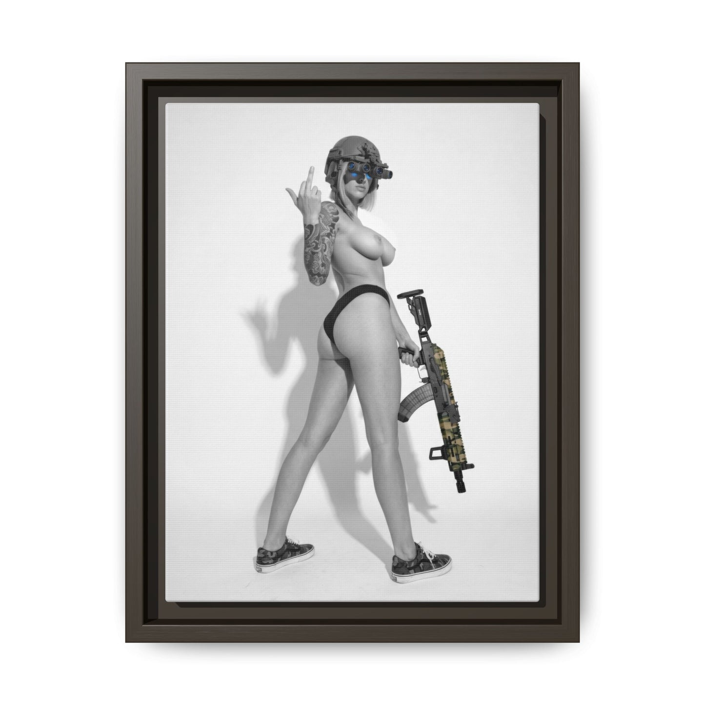 Shotty Vol. 1 Multi-Color Framed Matte Canvas Art Print