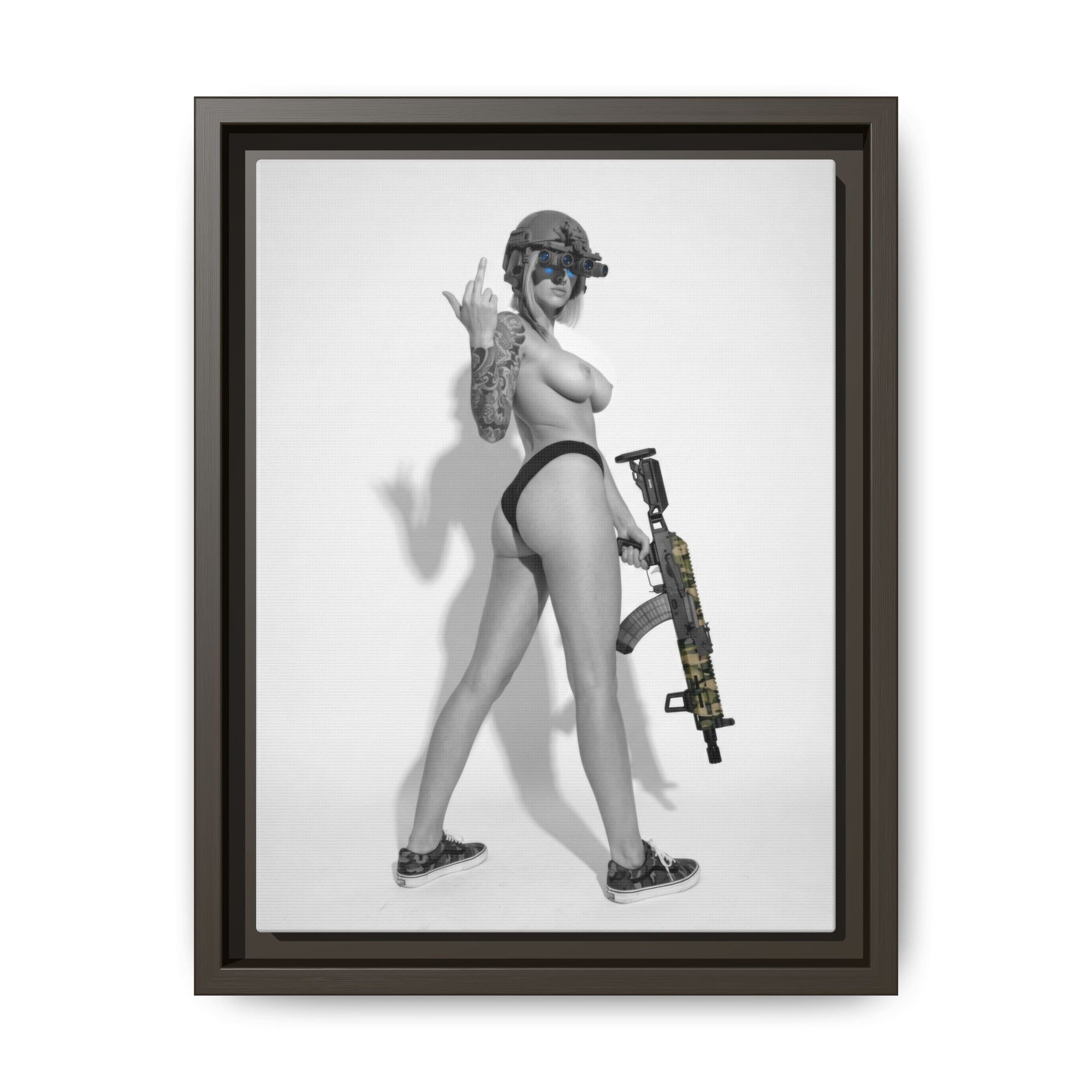 Shotty Vol. 1 Multi-Color Framed Matte Canvas Art Print