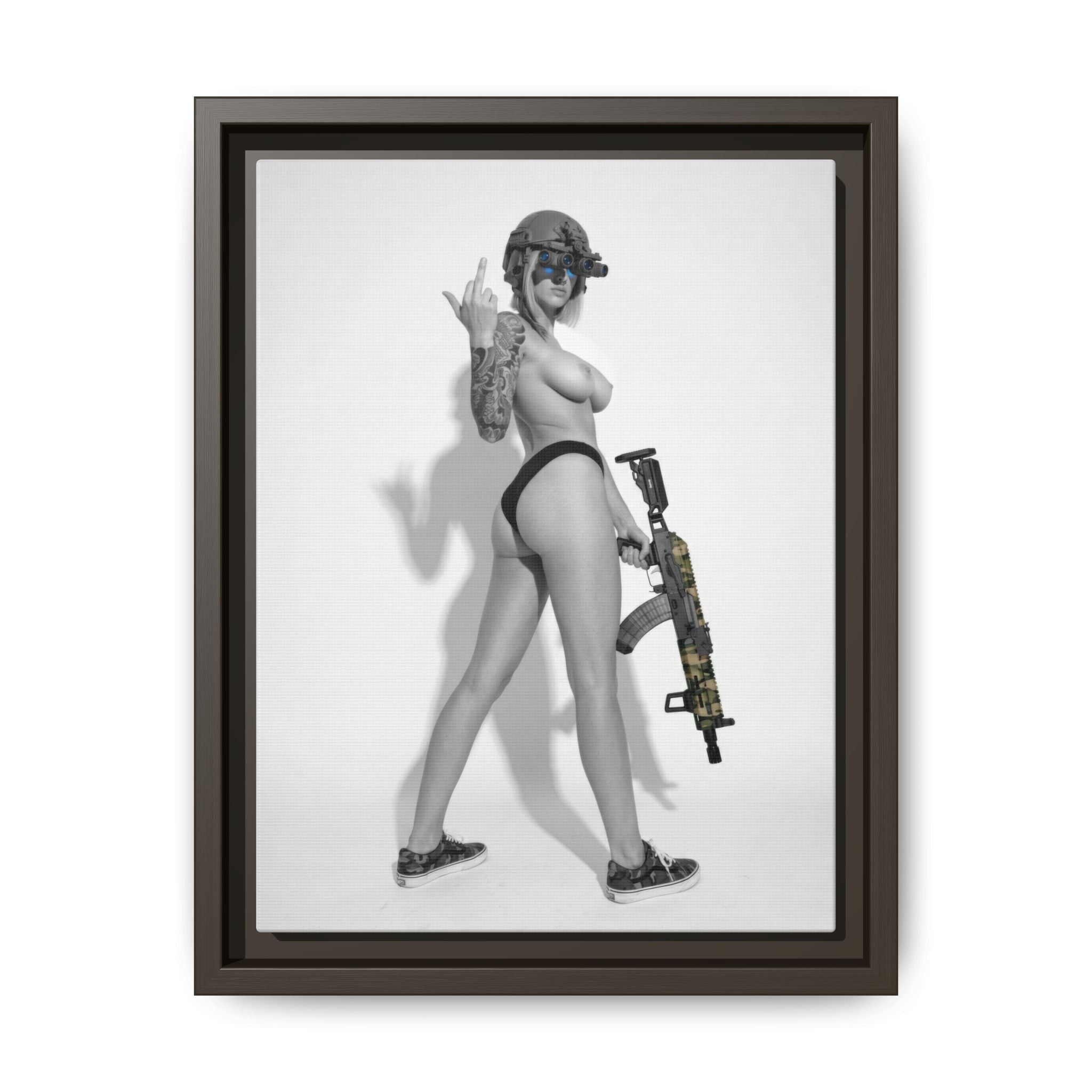 Shotty Vol. 1 Multi-Color Framed Matte Canvas Art Print