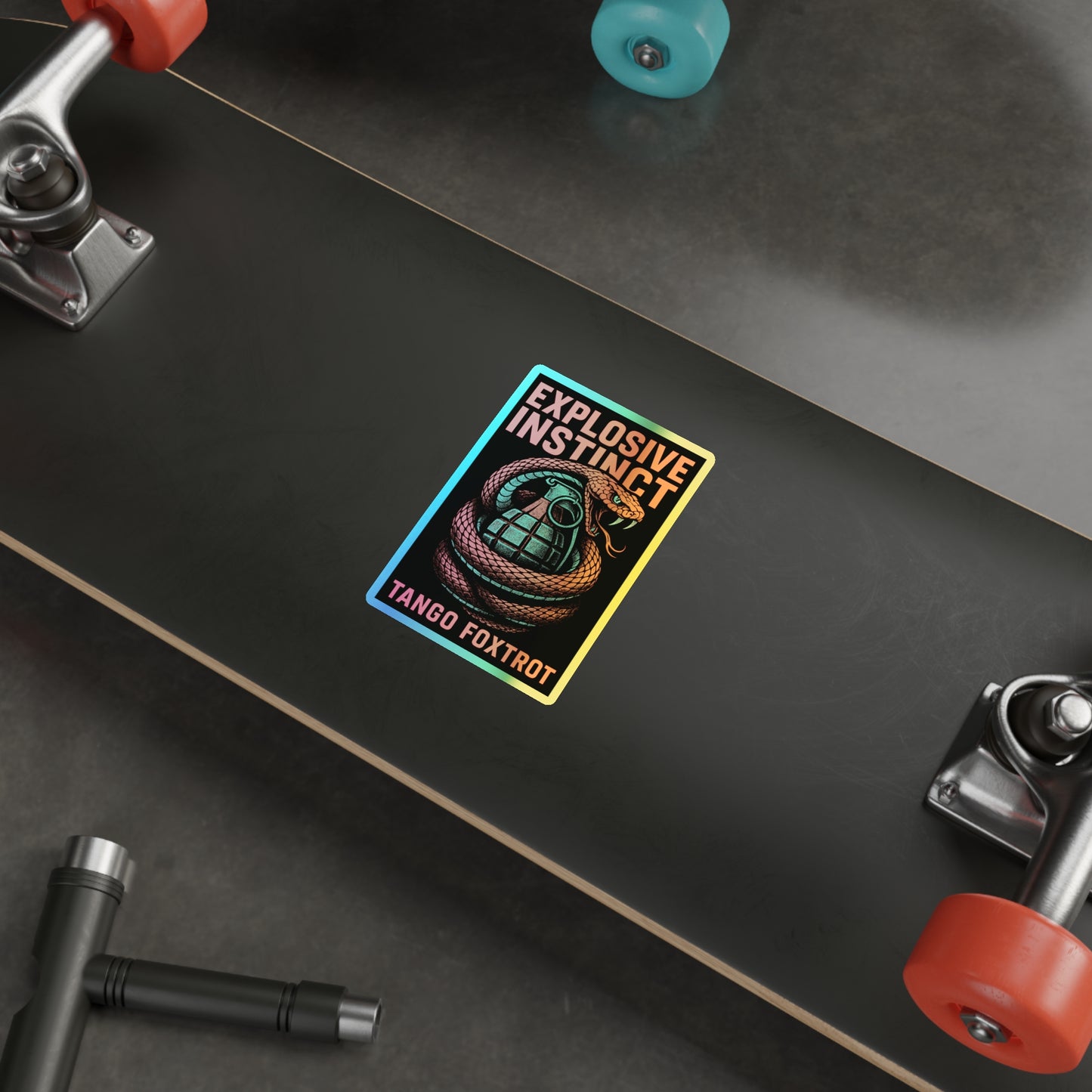Explosive Instinct  Holographic Die-Cut Stickers