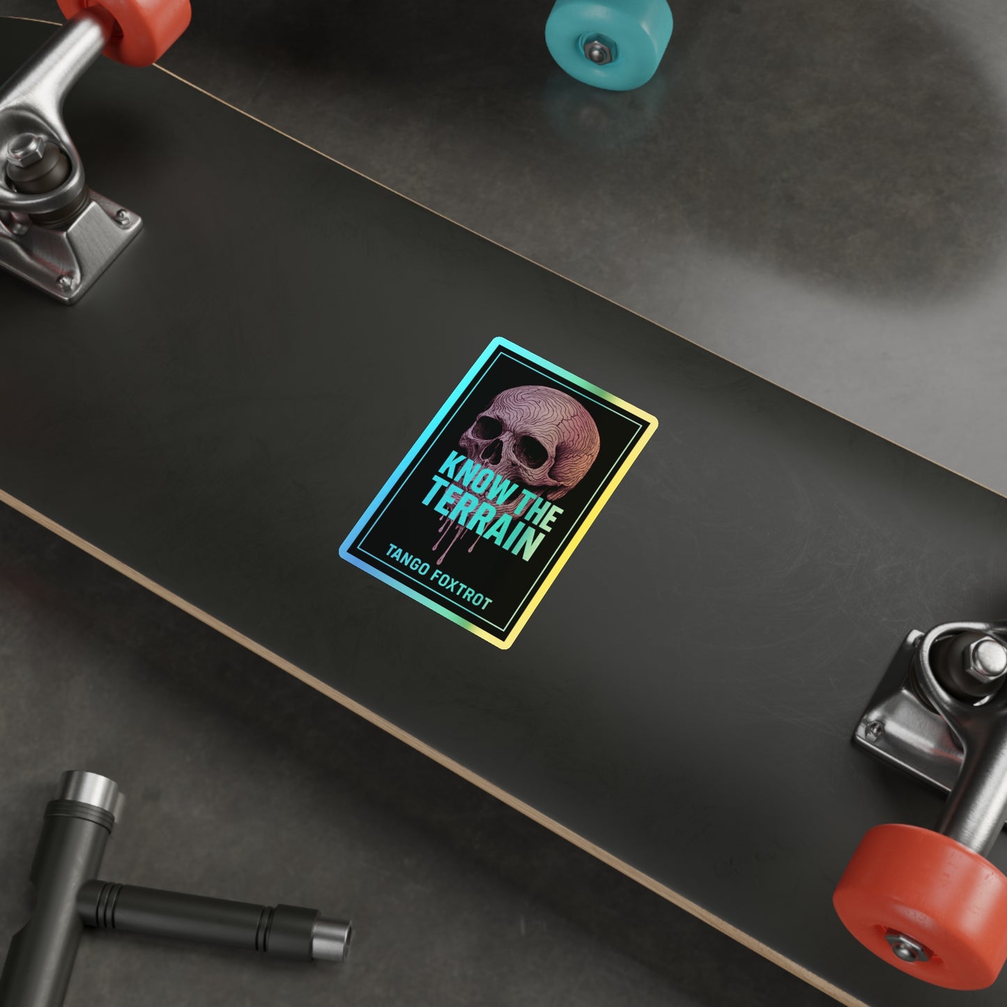 Know The Terrain Holographic Die-Cut Stickers