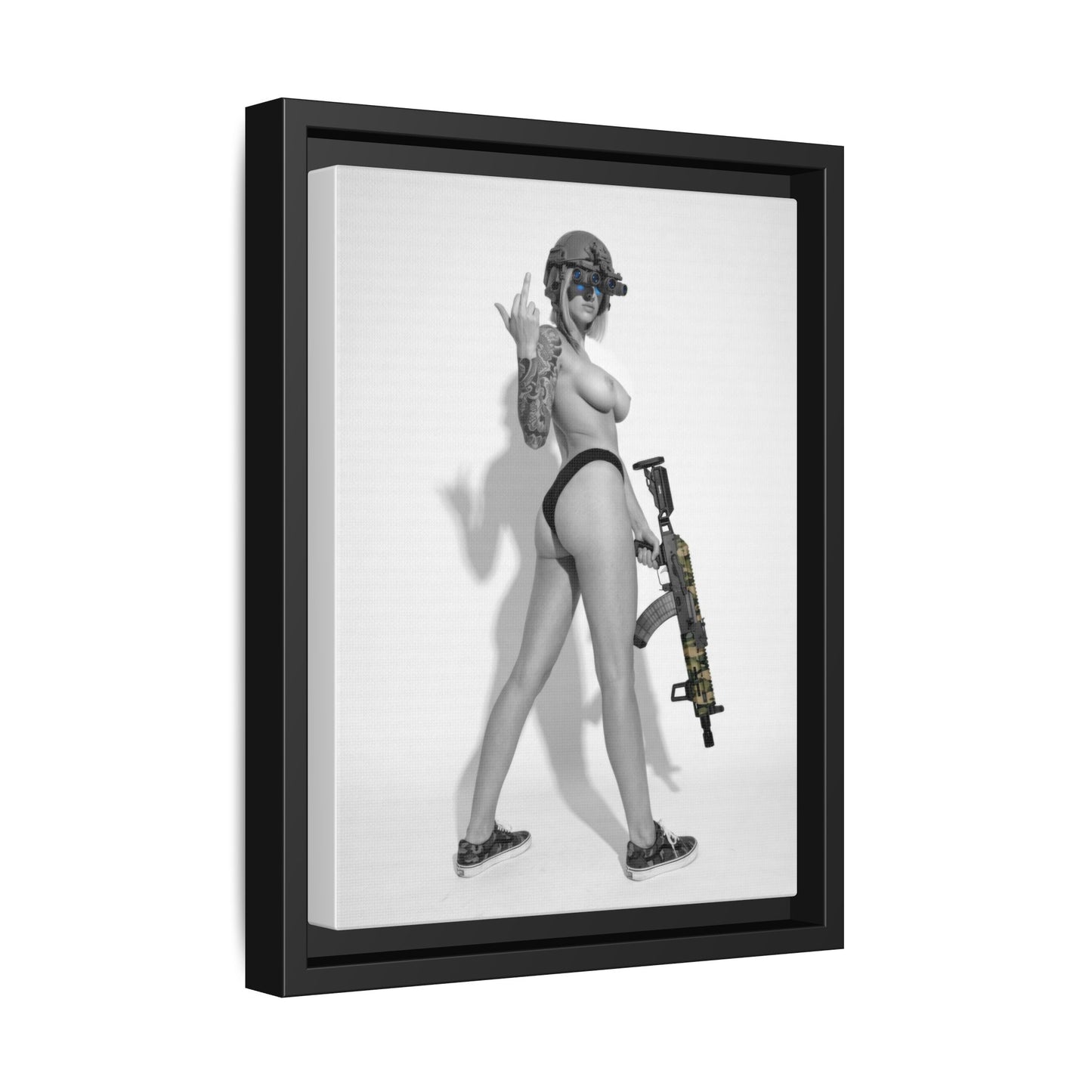 Shotty Vol. 1 Multi-Color Framed Matte Canvas Art Print
