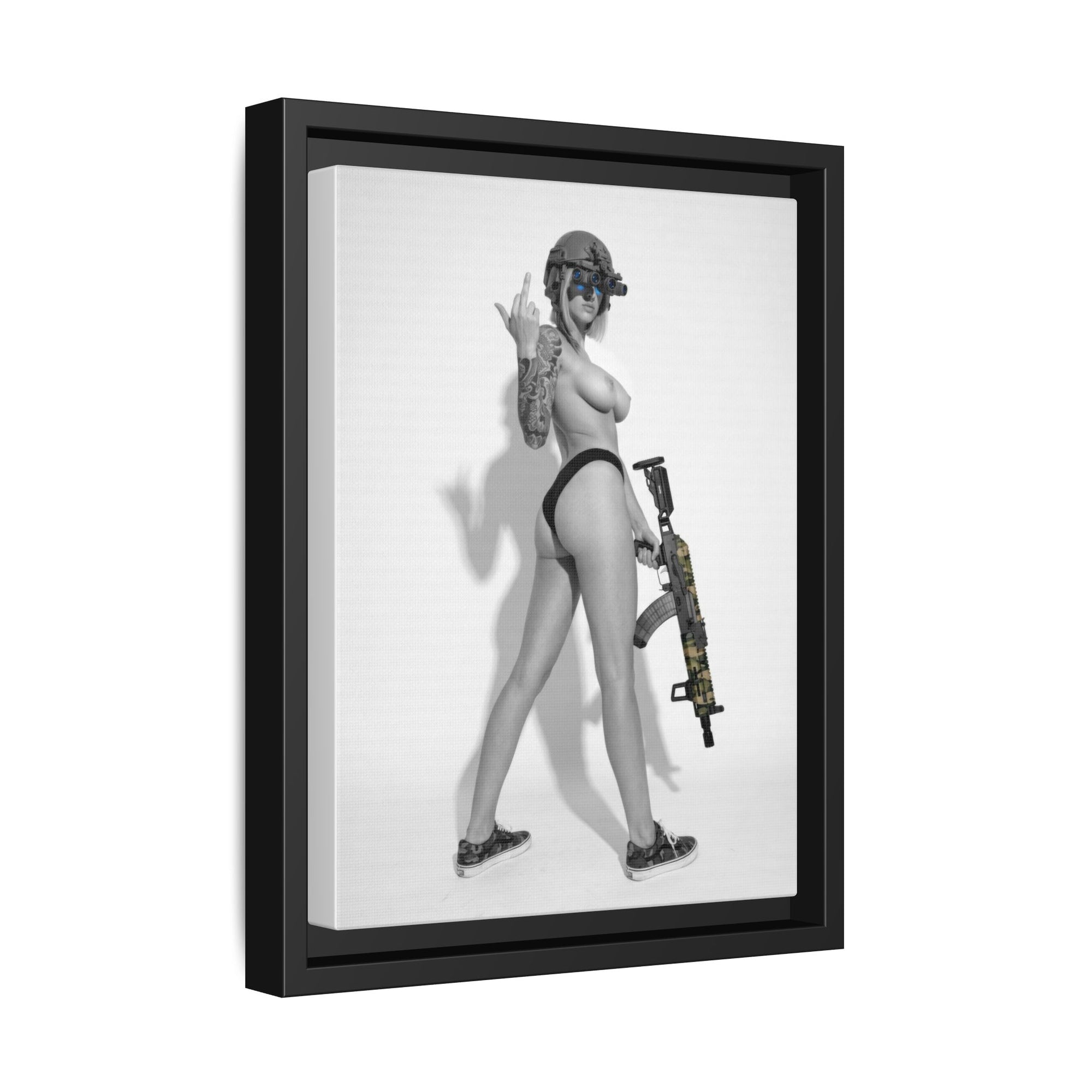 Shotty Vol. 1 Multi-Color Framed Matte Canvas Art Print
