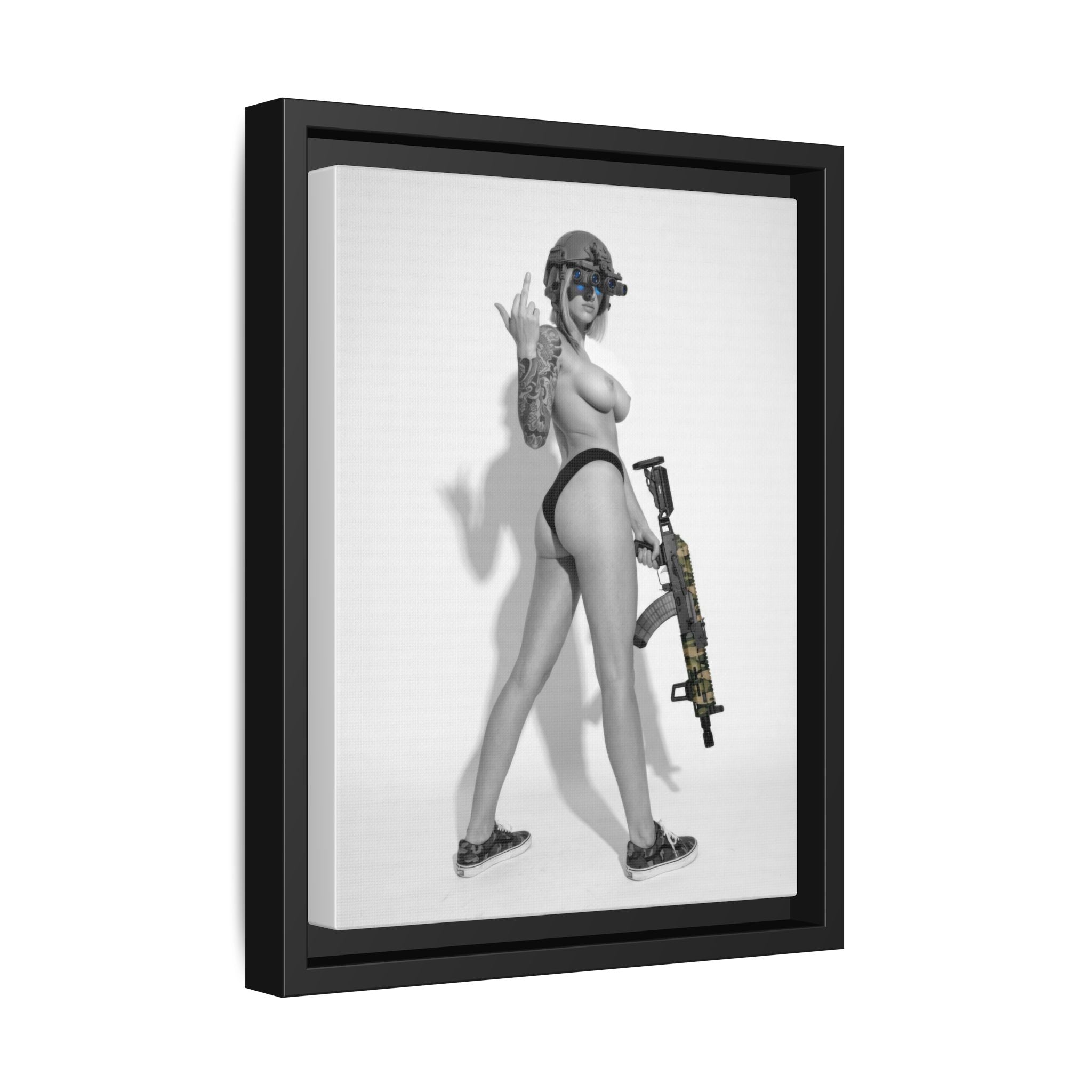 Shotty Vol. 1 Multi-Color Framed Matte Canvas Art Print