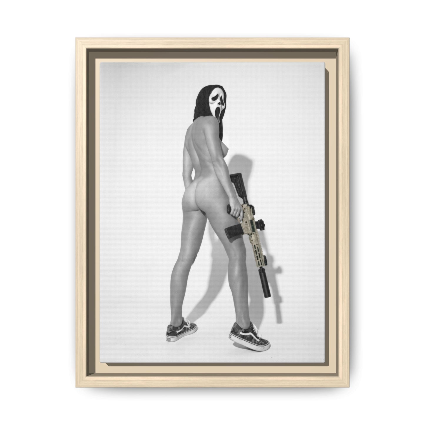 Ghost Face Vol. 1 Multi-Color Framed Matte Canvas Art Print
